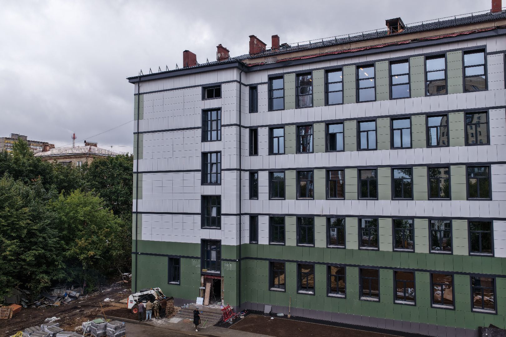 видео с коптера,  капремонт школы 32, школа в балашихе,