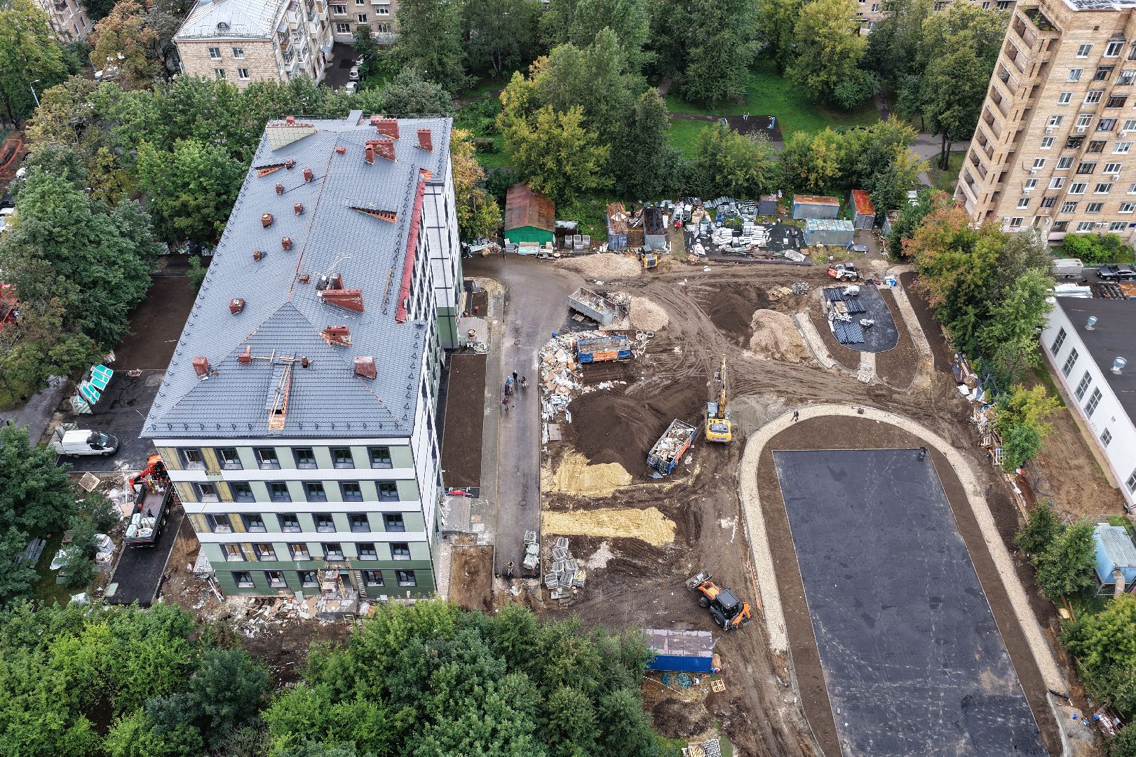 видео с коптера,  капремонт школы 32, школа в балашихе,