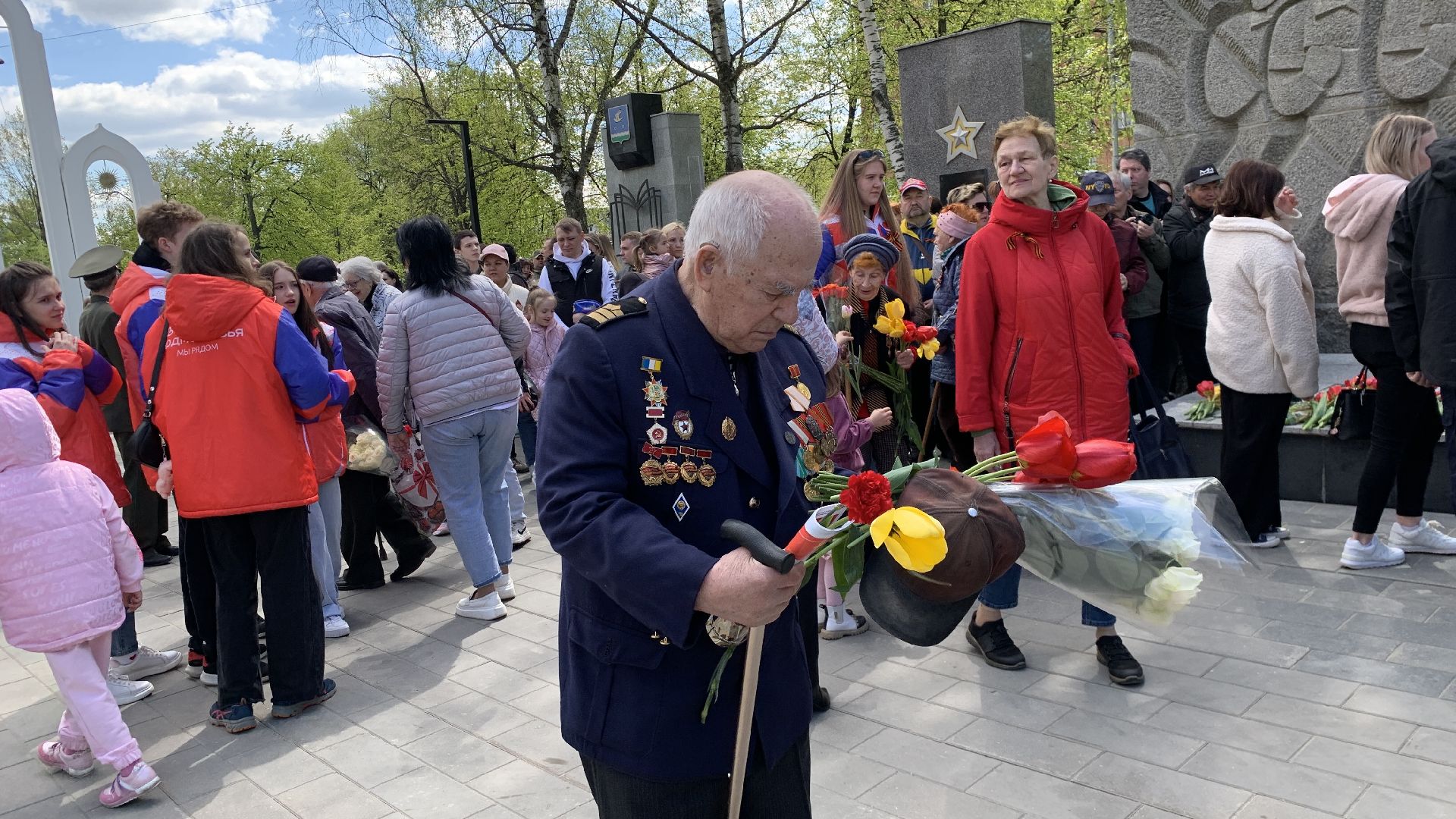 Ступино, День Победы, Вечный огонь, возложение цветов