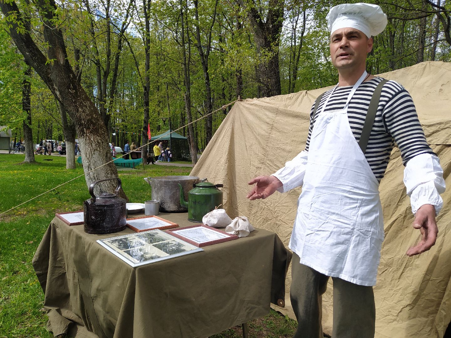 День Победы, полевая кухня, чай, каша