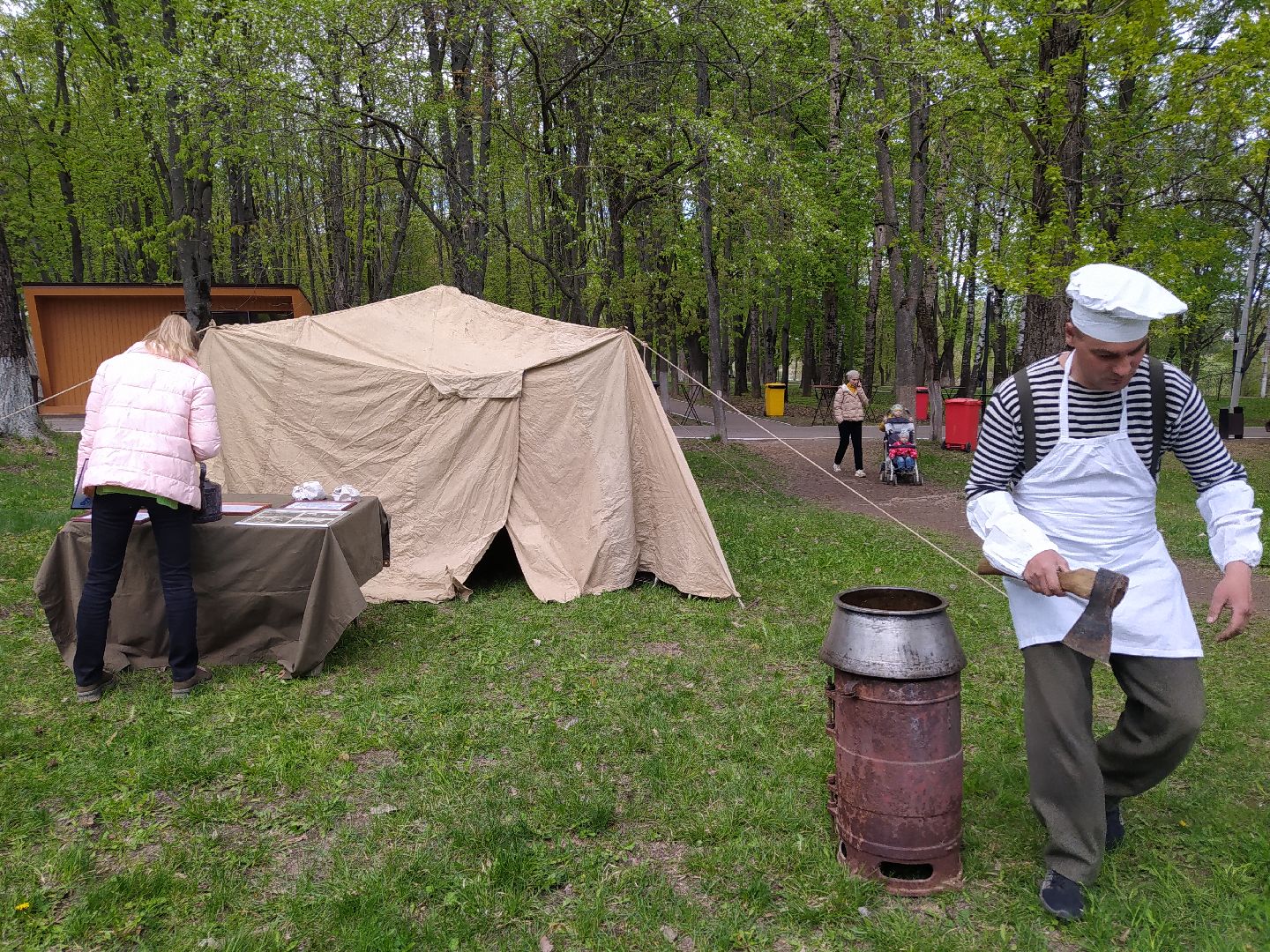 День Победы, полевая кухня, чай, каша