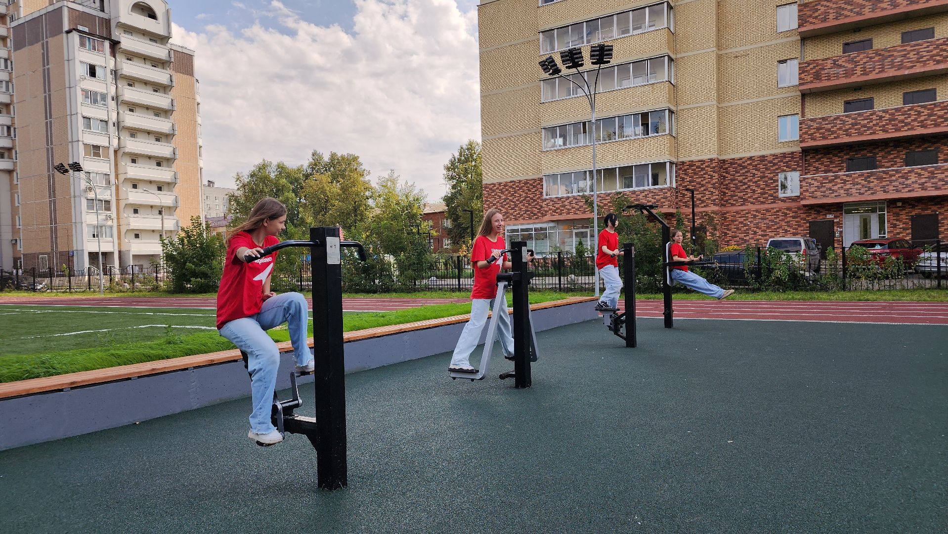 образование, школа, спортивное ядро, школьный стадион, лосино-петровский,