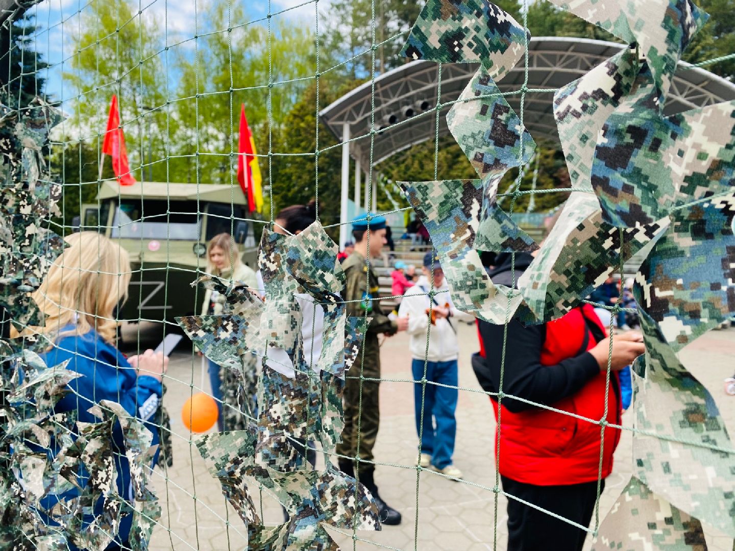 Домодедово, маскировочные сети, СВО, День Победы, 9 Мая