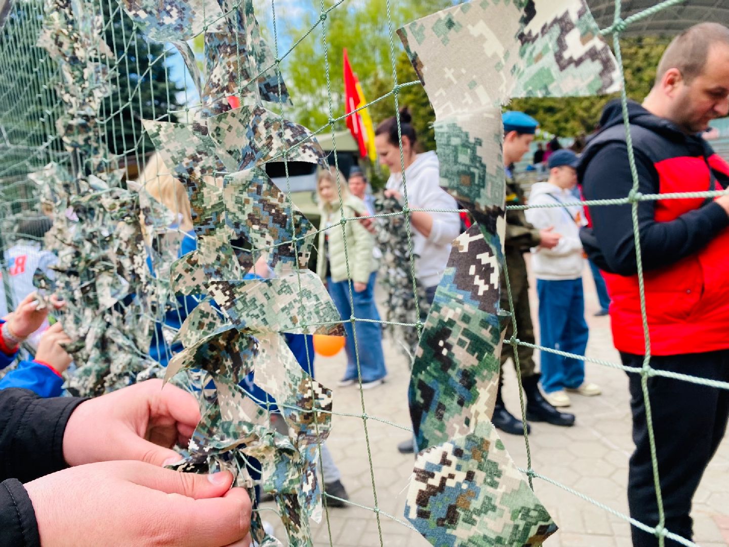 Домодедово, маскировочные сети, СВО, День Победы, 9 Мая