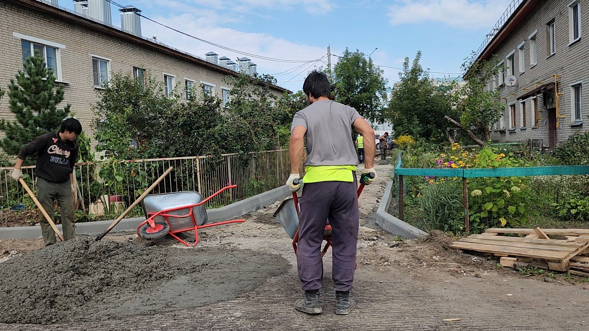благоустройство дворовых территорий, комплексное благоустройство, дворовая территория, рабочий поселок обухово, богородский городской округ,
