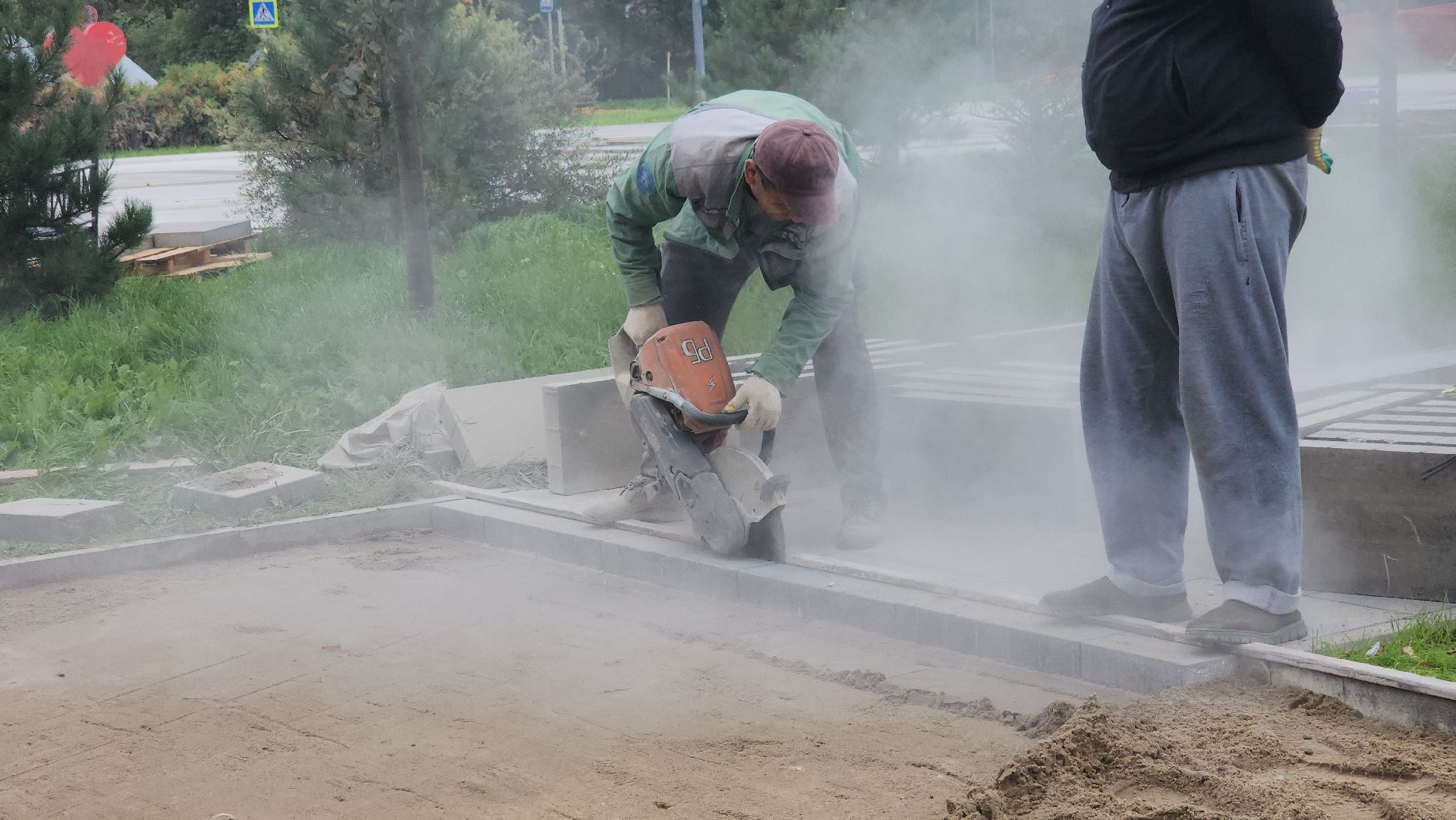 благоустройство, щёлково, замена плитки,