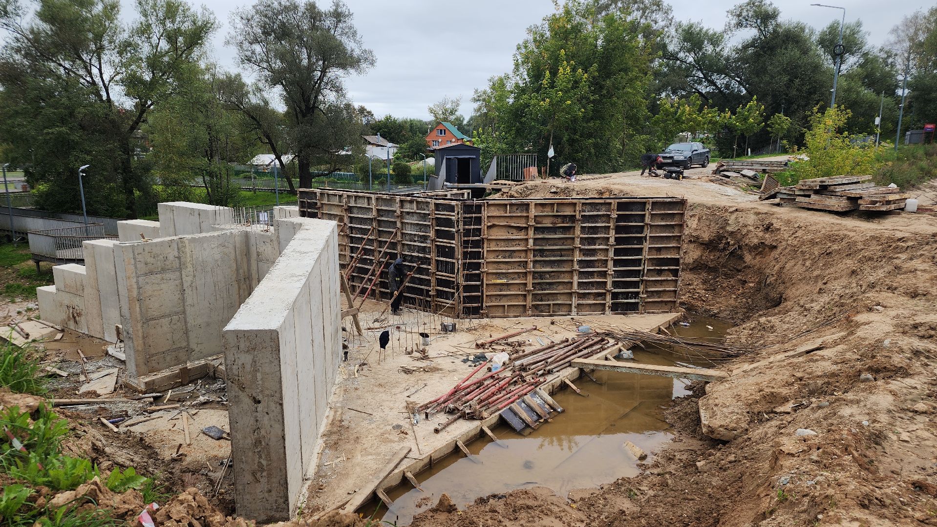 волоколамск, ремонт плотины,