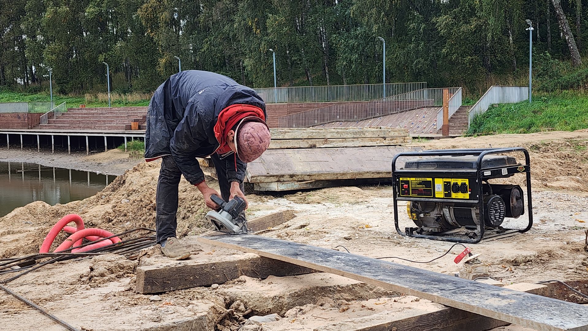 волоколамск, ремонт плотины,