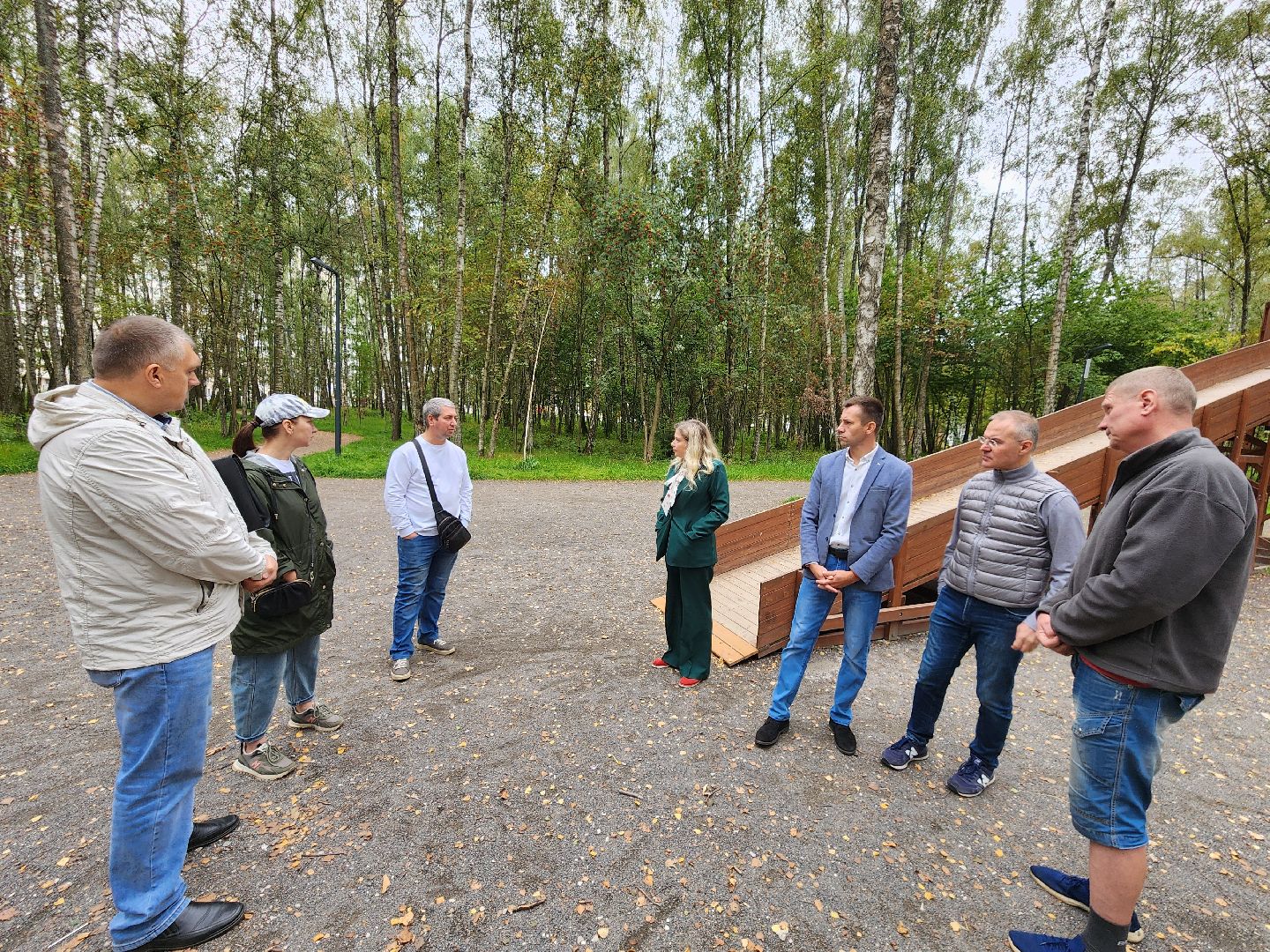 чехов, микрорайон губернский, улица уездная, лесопарк, благоустройство , строительство, проверка, депутат госдумы александр коган, инспекция, комиссия, заместитель главы округа александр ротнов, встреча с жителями , обращения граждан,госпрограмма московской области, формирование комфортной городской среды,