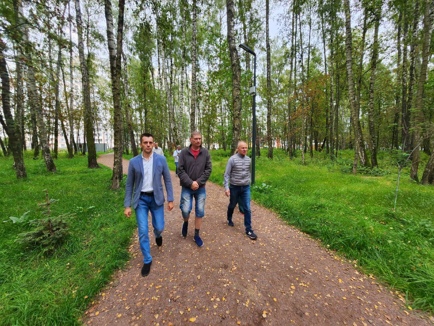 чехов, микрорайон губернский, улица уездная, лесопарк, благоустройство , строительство, проверка, депутат госдумы александр коган, инспекция, комиссия, заместитель главы округа александр ротнов, встреча с жителями , обращения граждан,госпрограмма московской области, формирование комфортной городской среды,