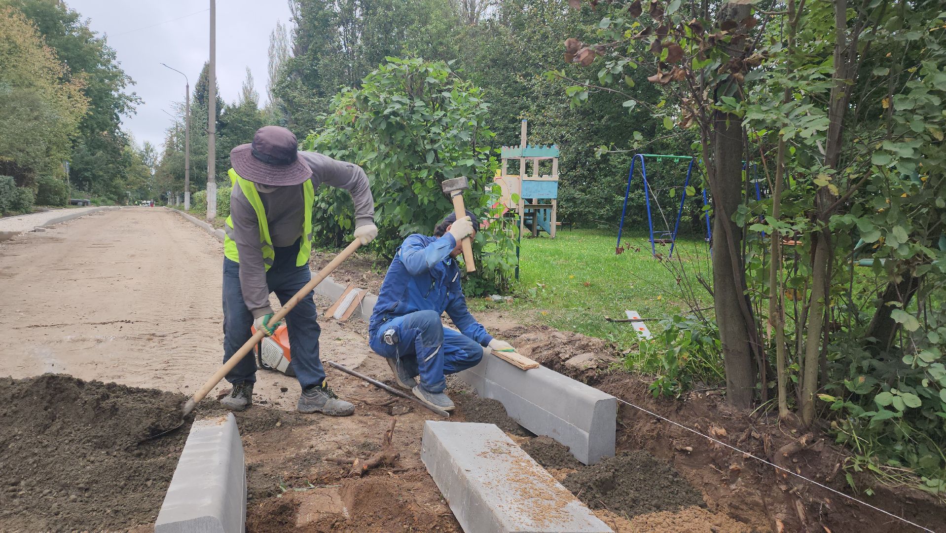 Асфальтирование , Благоустройство , Лобня ,