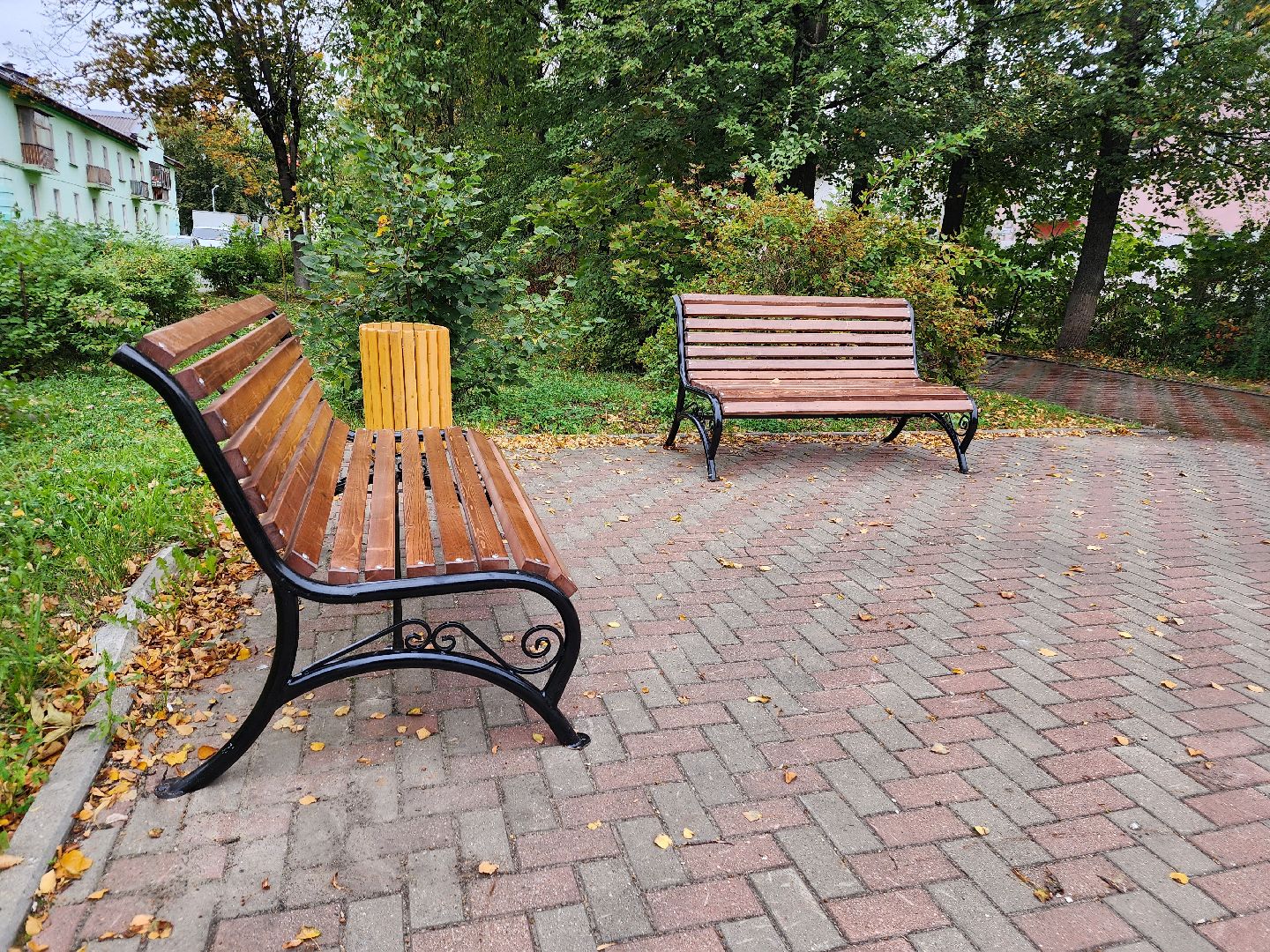 фрязино, новые лавочки, аллея, благоустройство,