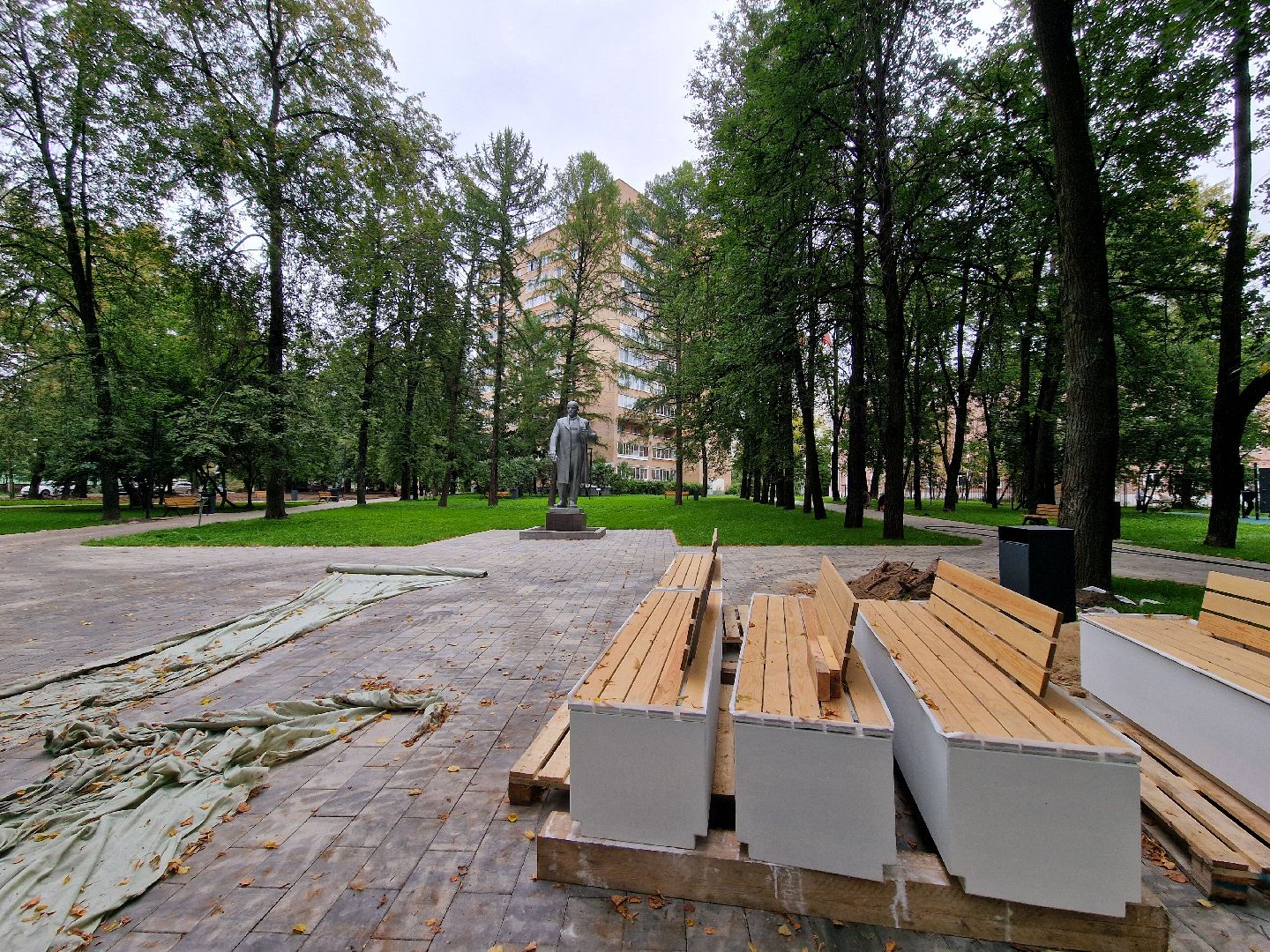 сквер на крупешина в балашихе, благоустройство, балашиха,