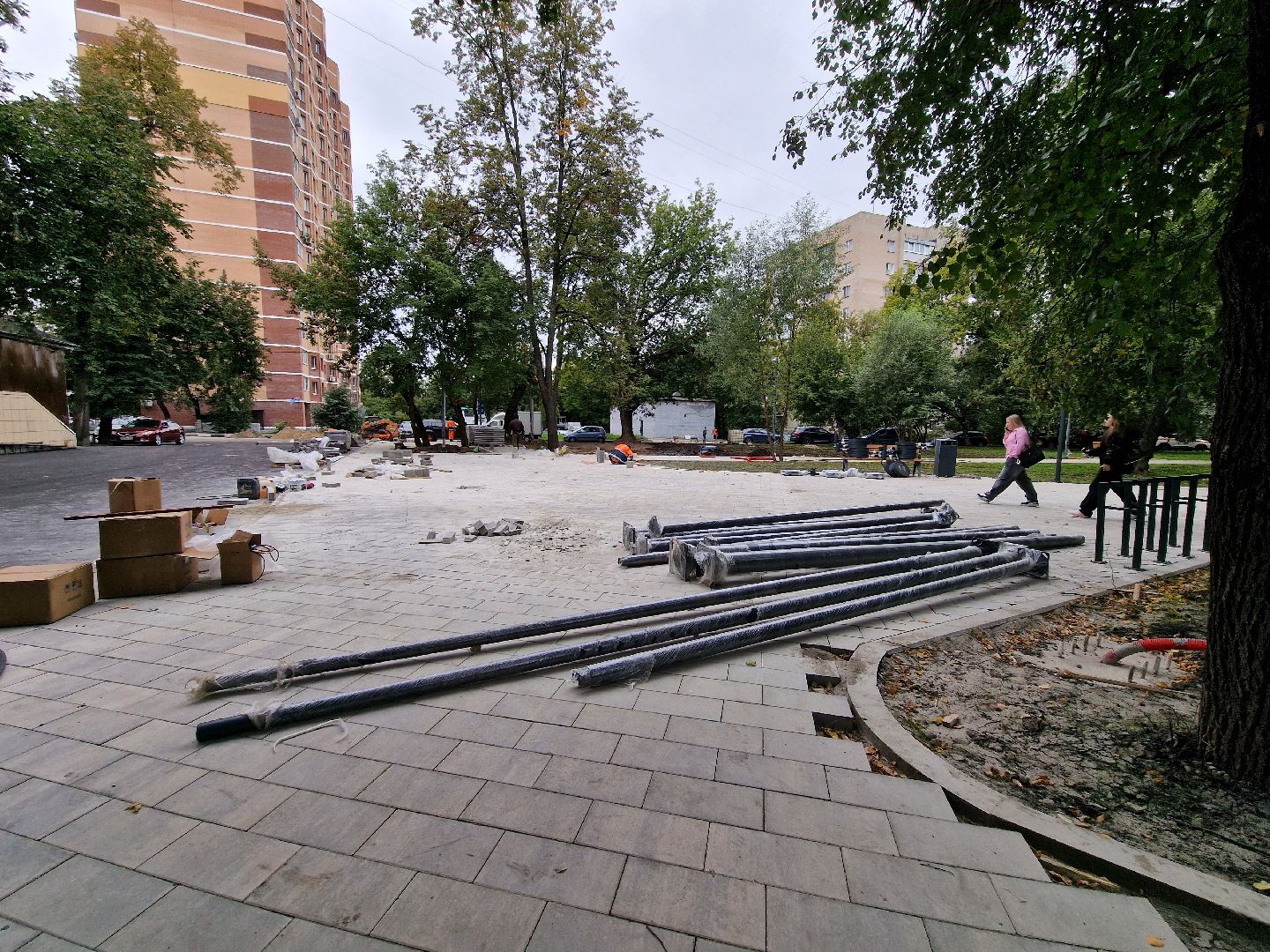 сквер на крупешина в балашихе, благоустройство, балашиха,