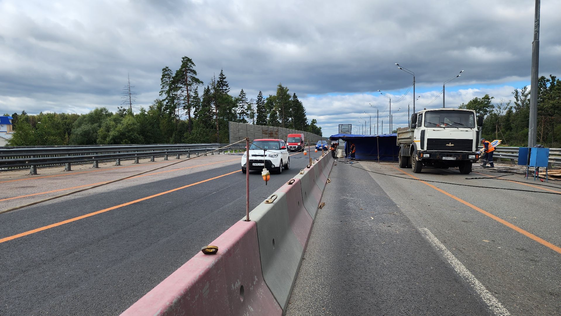 ремонт путепровода, м9 балтия, истра,