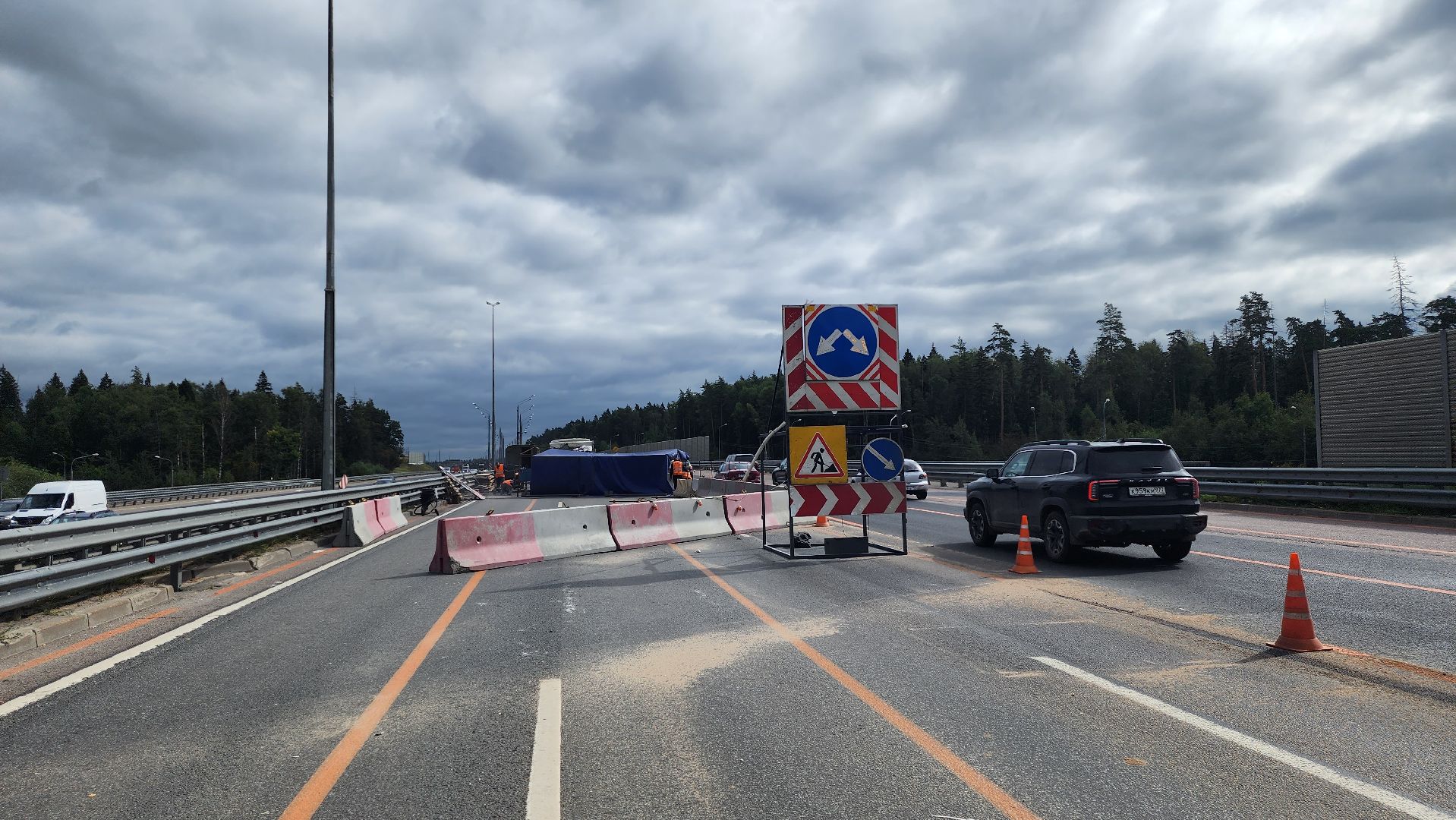 ремонт путепровода, м9 балтия, истра,