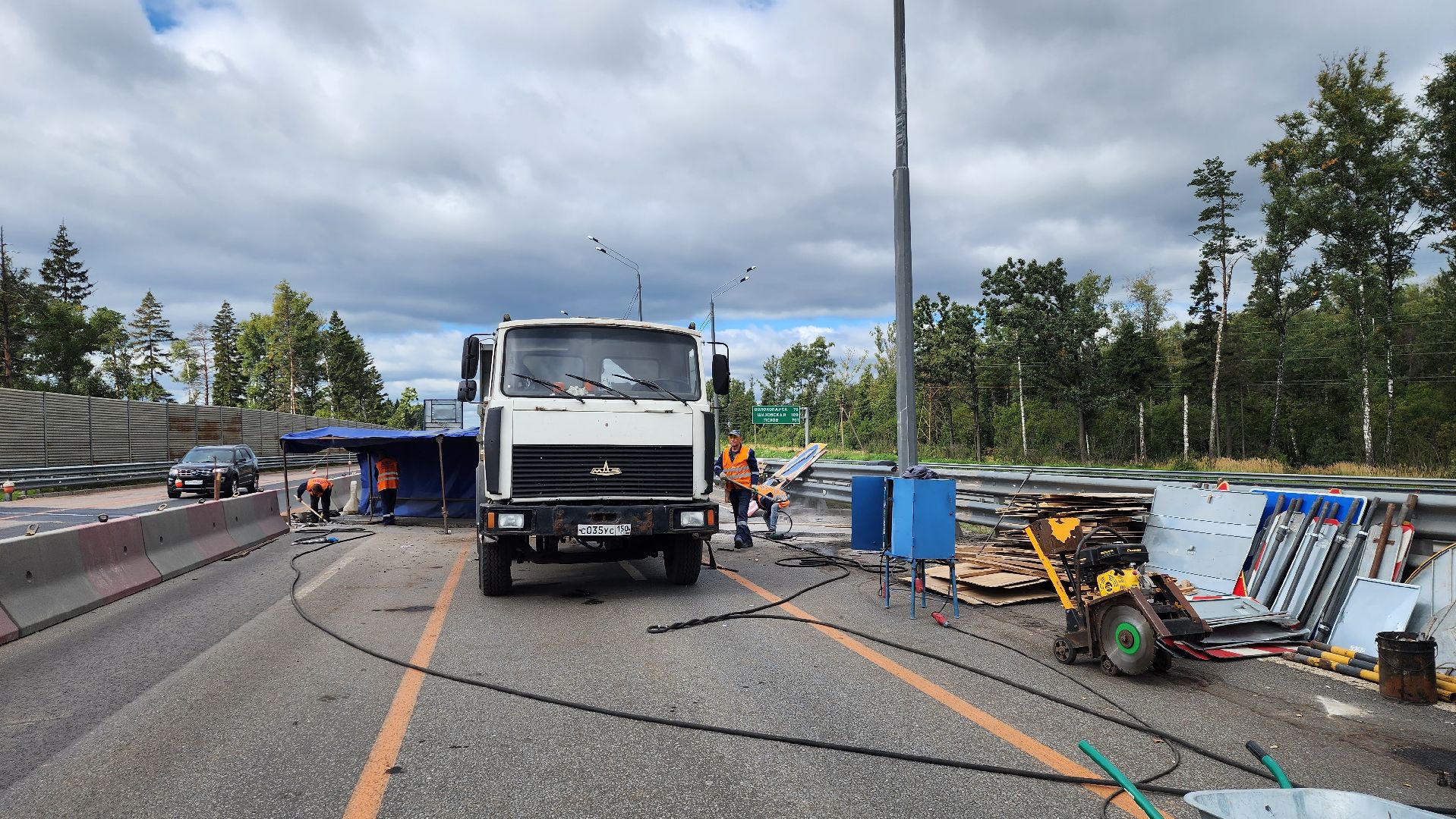 ремонт путепровода, м9 балтия, истра,