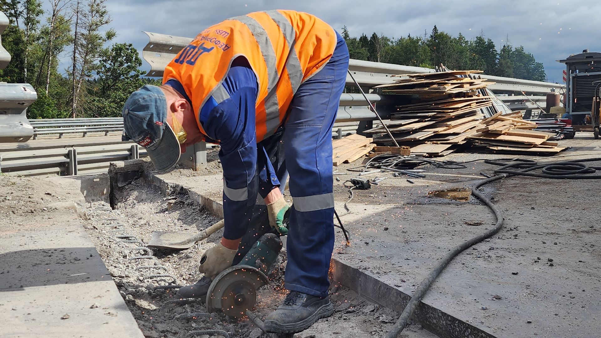 ремонт путепровода, м9 балтия, истра,