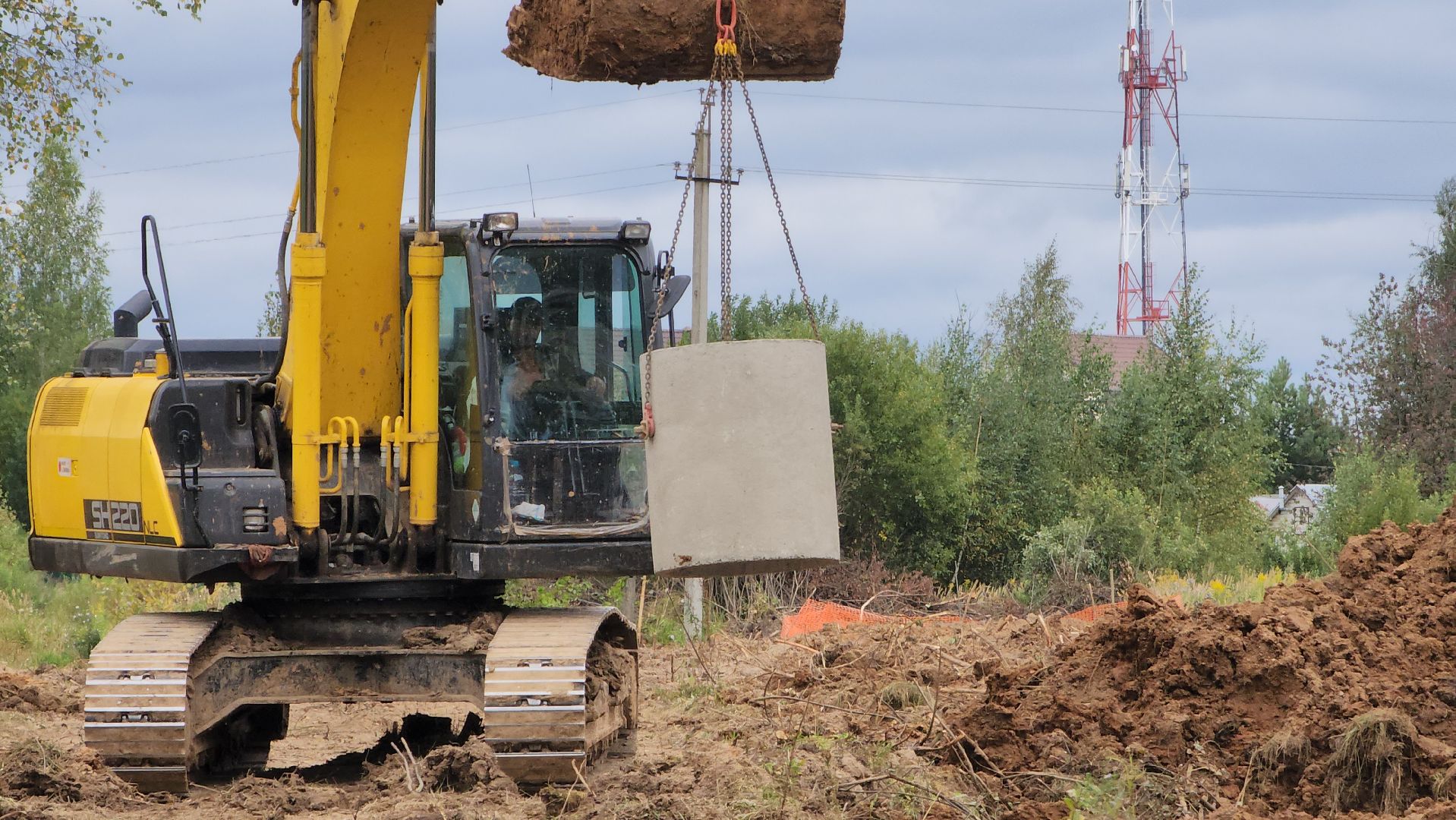 Строительство канализации , Канализационная сеть, Лобня ,