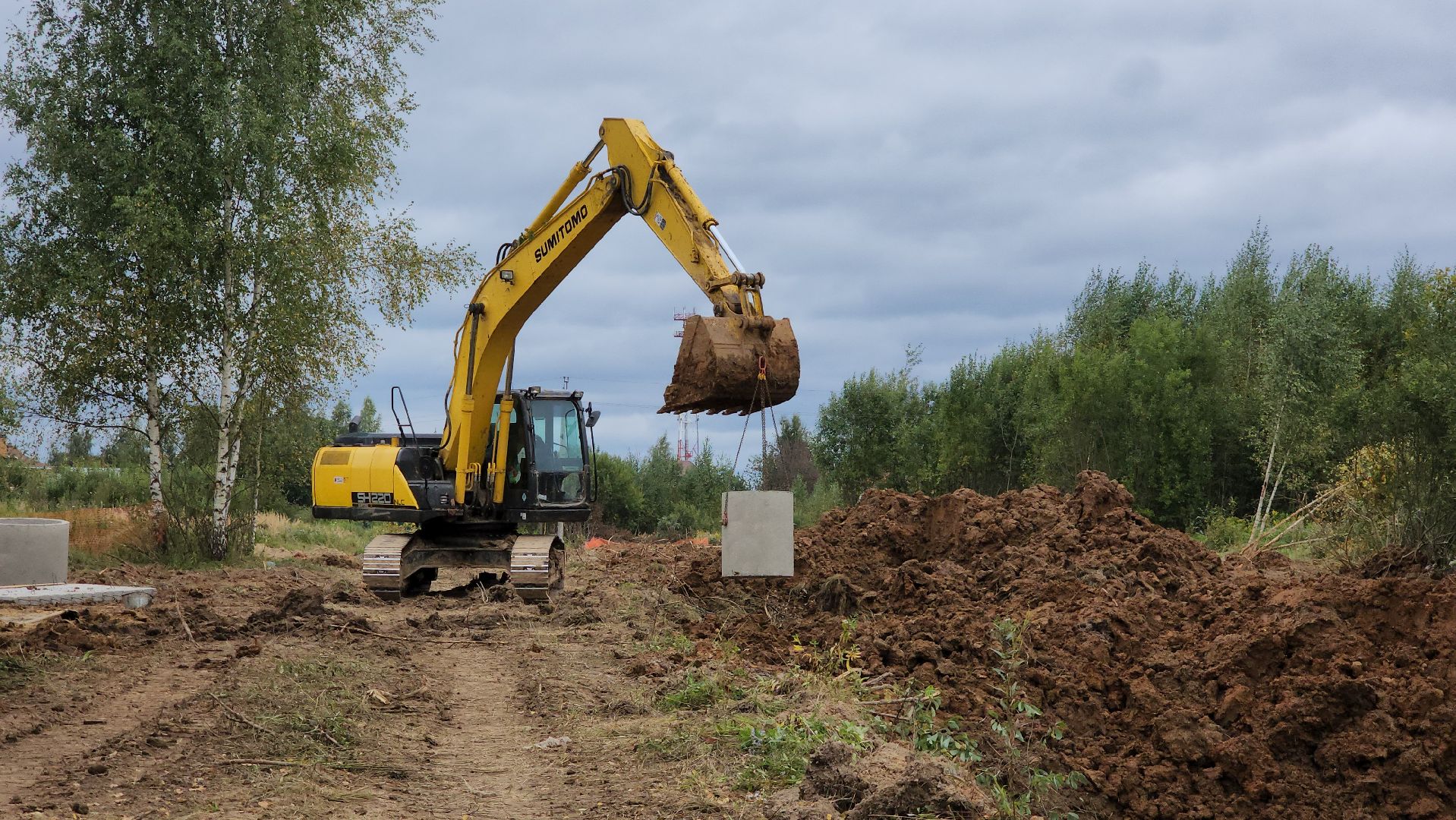 Строительство канализации , Канализационная сеть, Лобня ,
