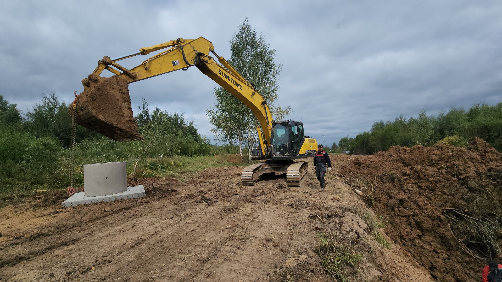 Строительство канализации , Канализационная сеть, Лобня ,