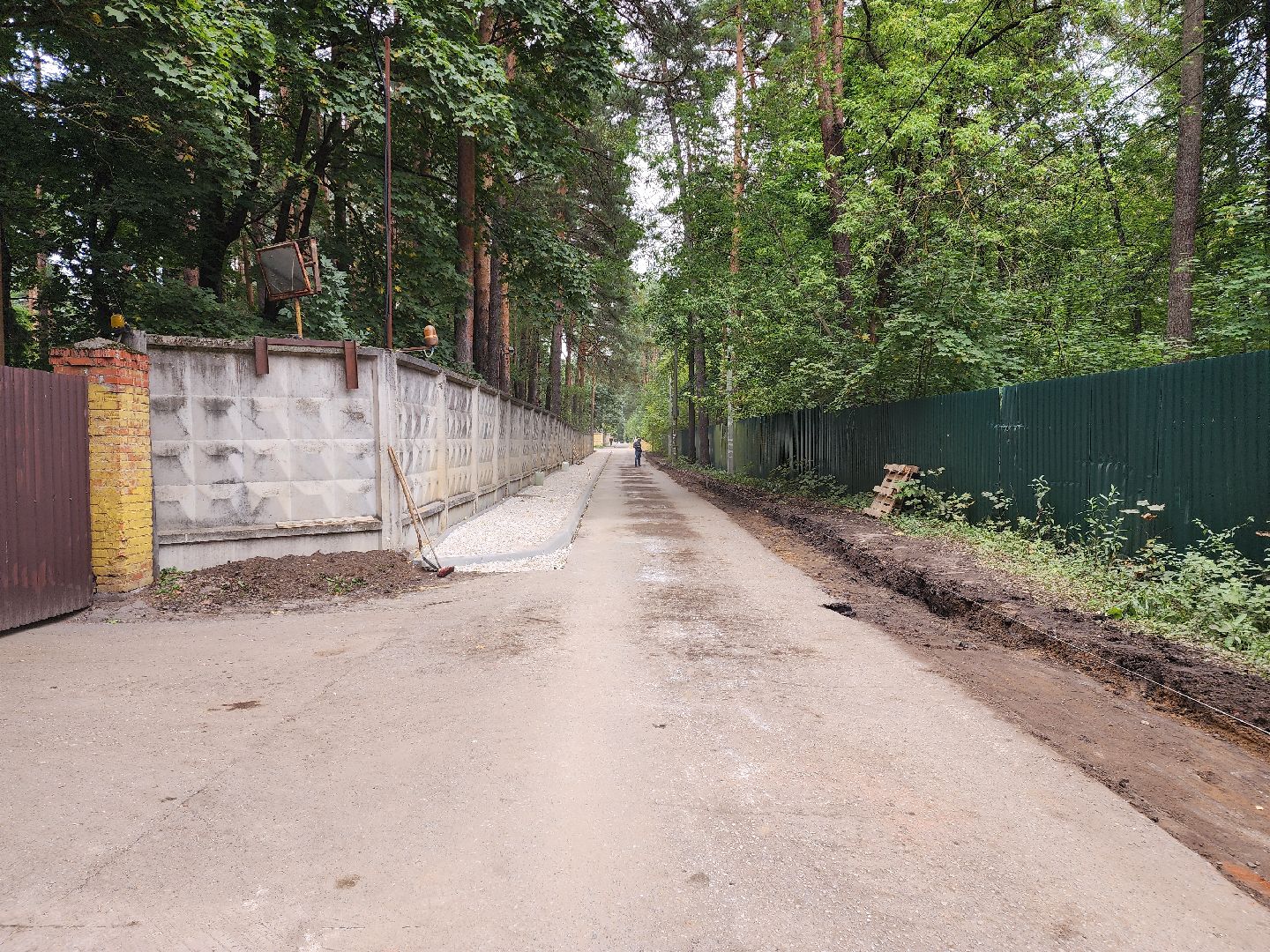 раменское, дороги, строительство тротуара к детскому санаторию в кратово,