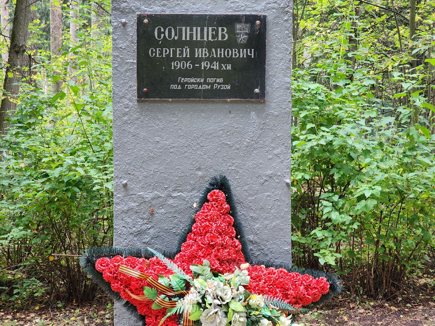 раменское, общество, памятник герою сергею ивановичу солнцеву,