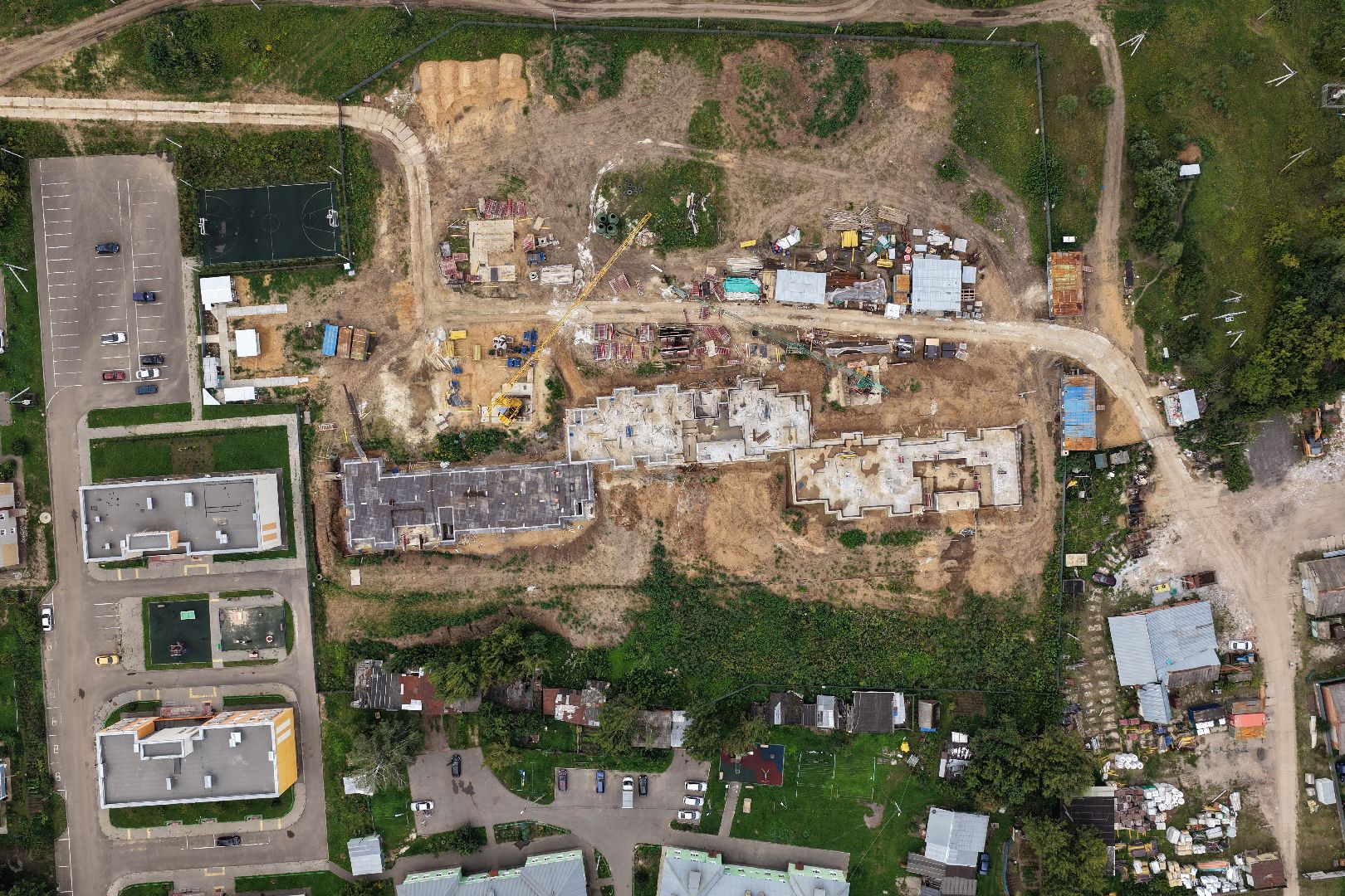 видео с коптера, дом для переселенцев зарайск,