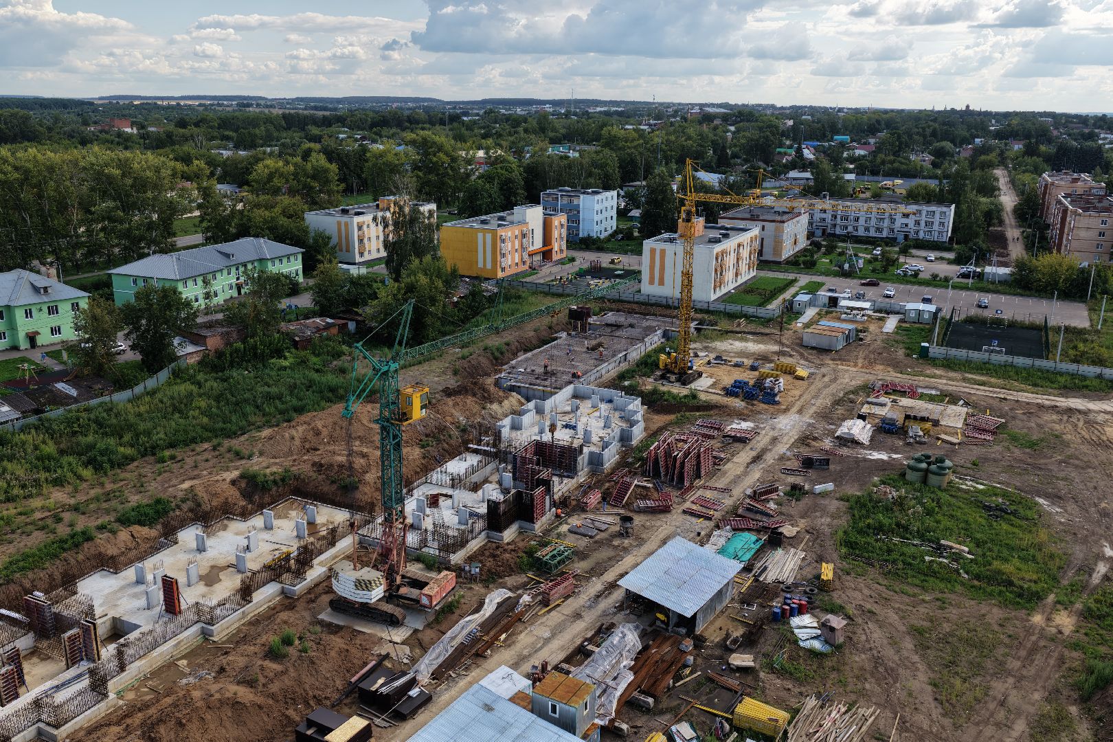 видео с коптера, дом для переселенцев зарайск,