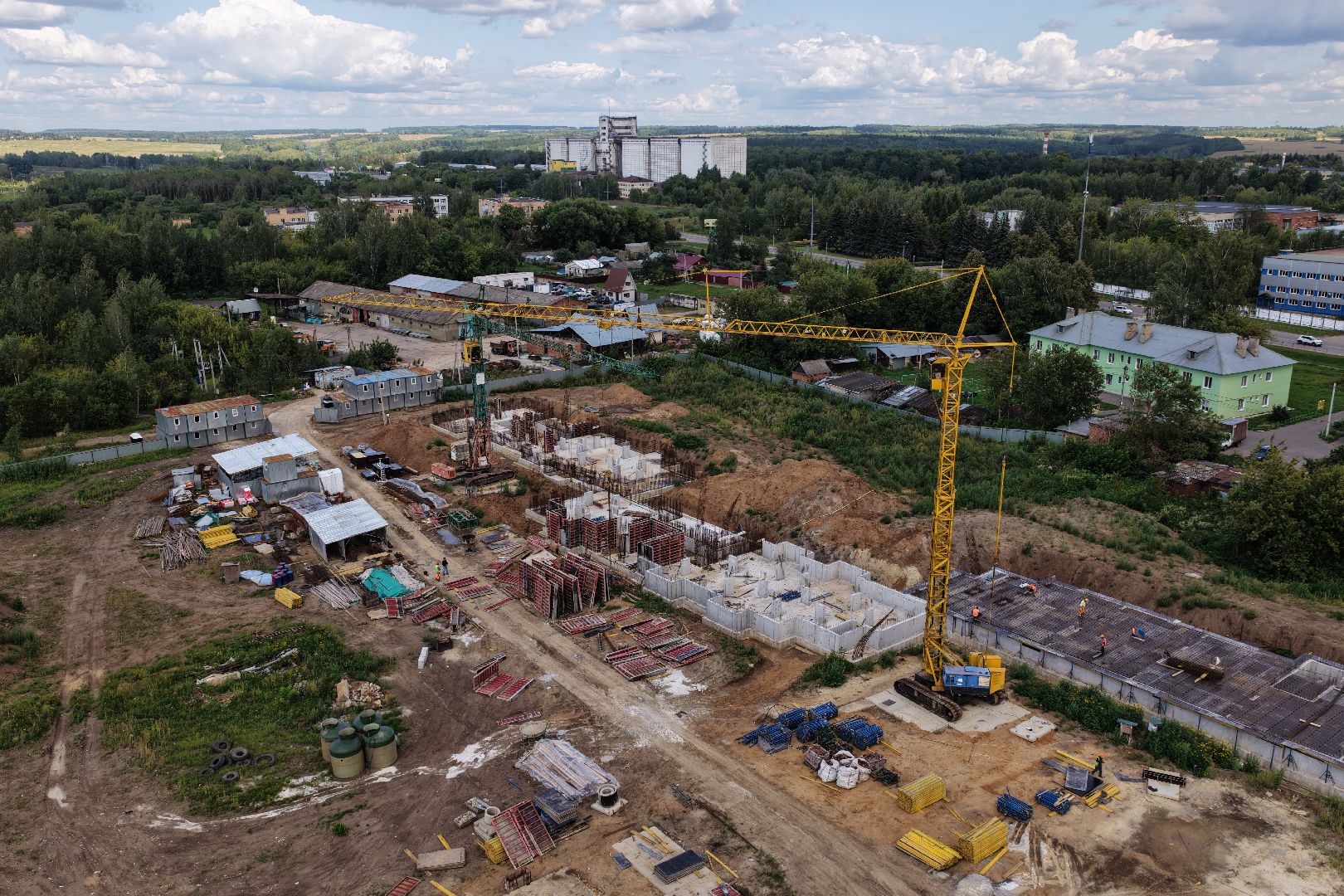 видео с коптера, дом для переселенцев зарайск,
