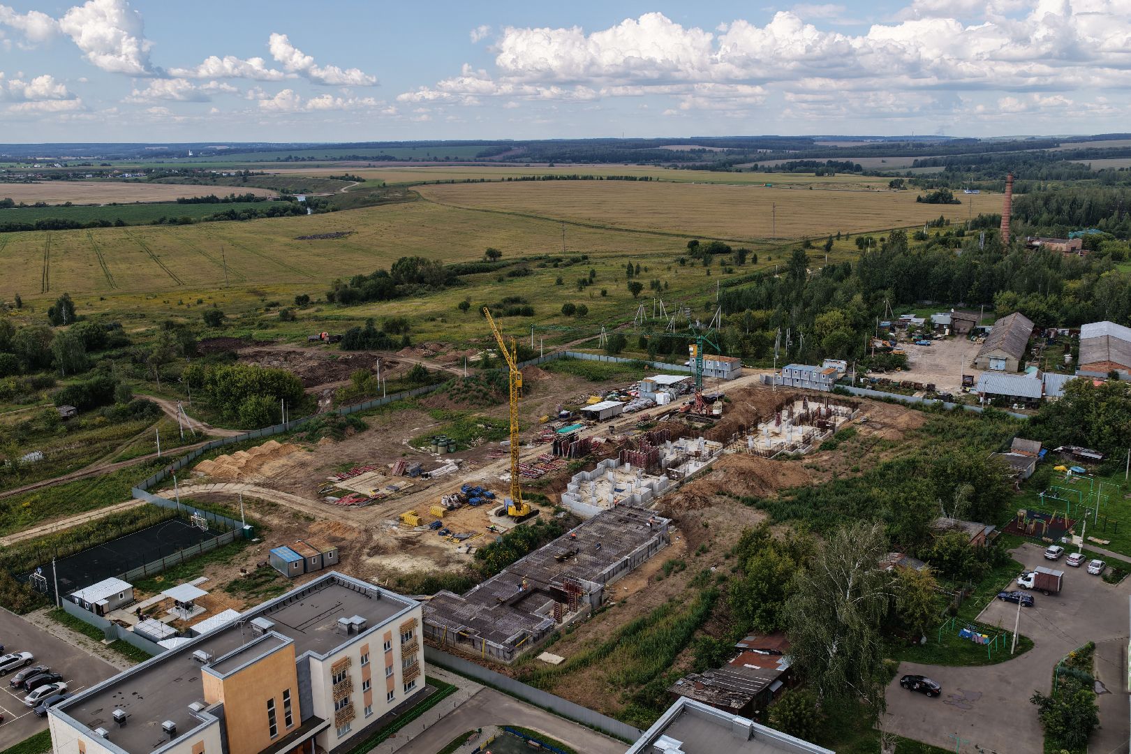 видео с коптера, дом для переселенцев зарайск,