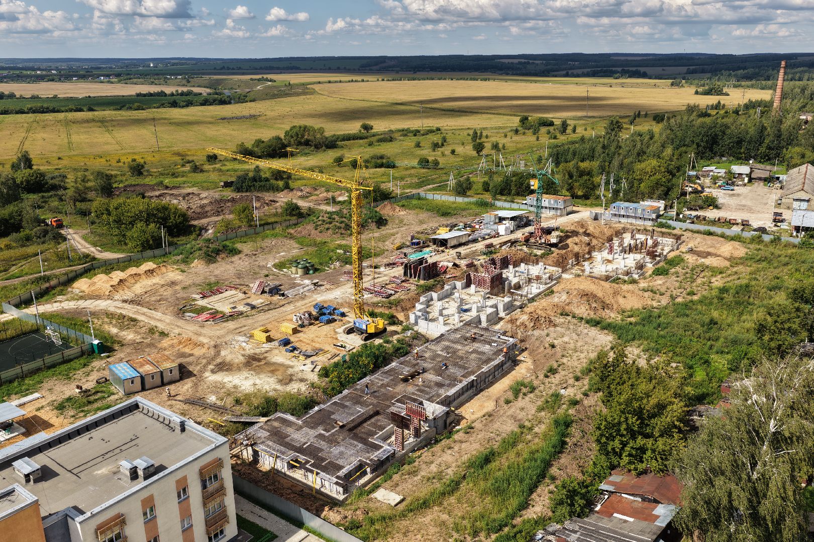 видео с коптера, дом для переселенцев зарайск,