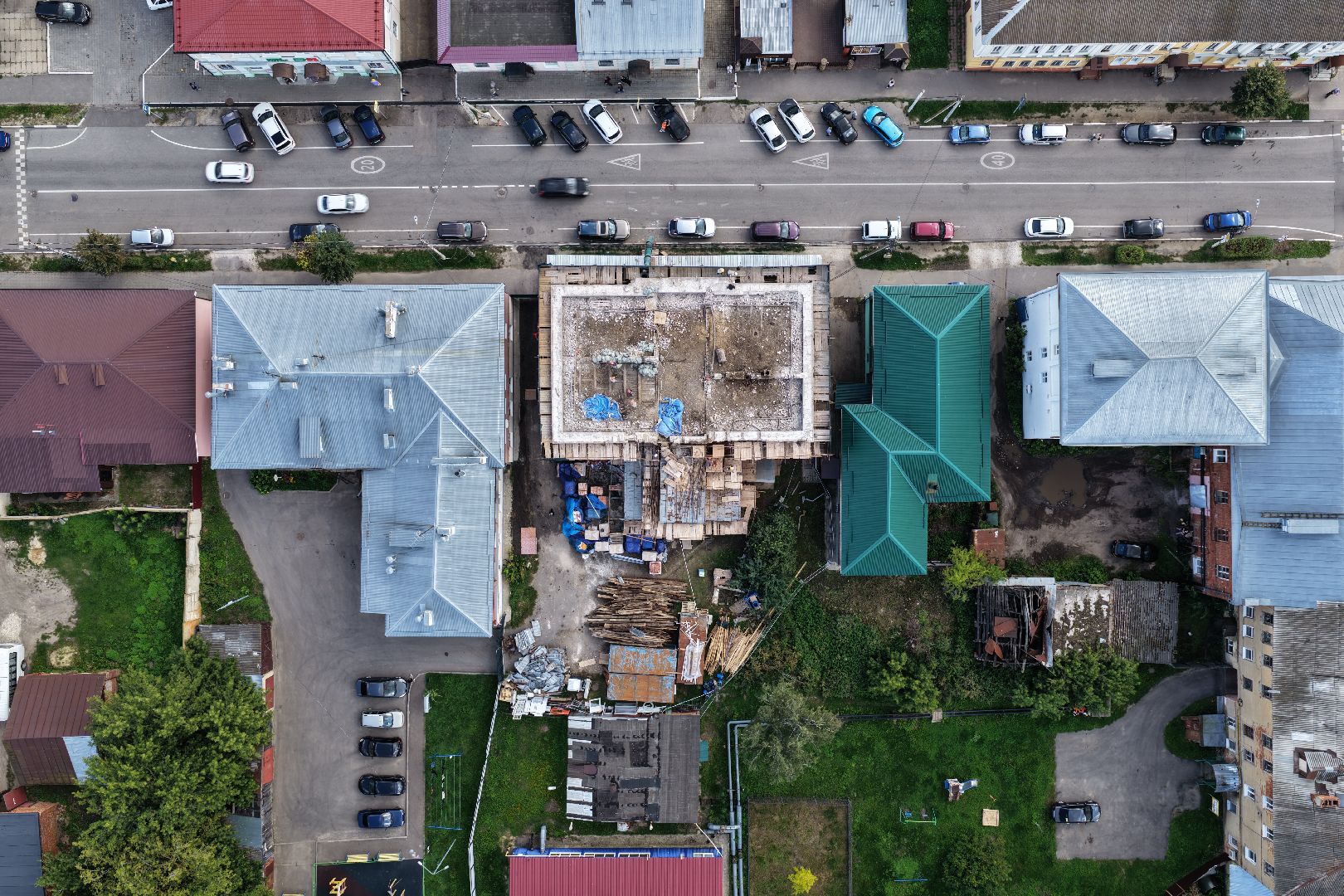 видео с коптера, ремонт музыкальной школы, музыкальная школа в зарайске,