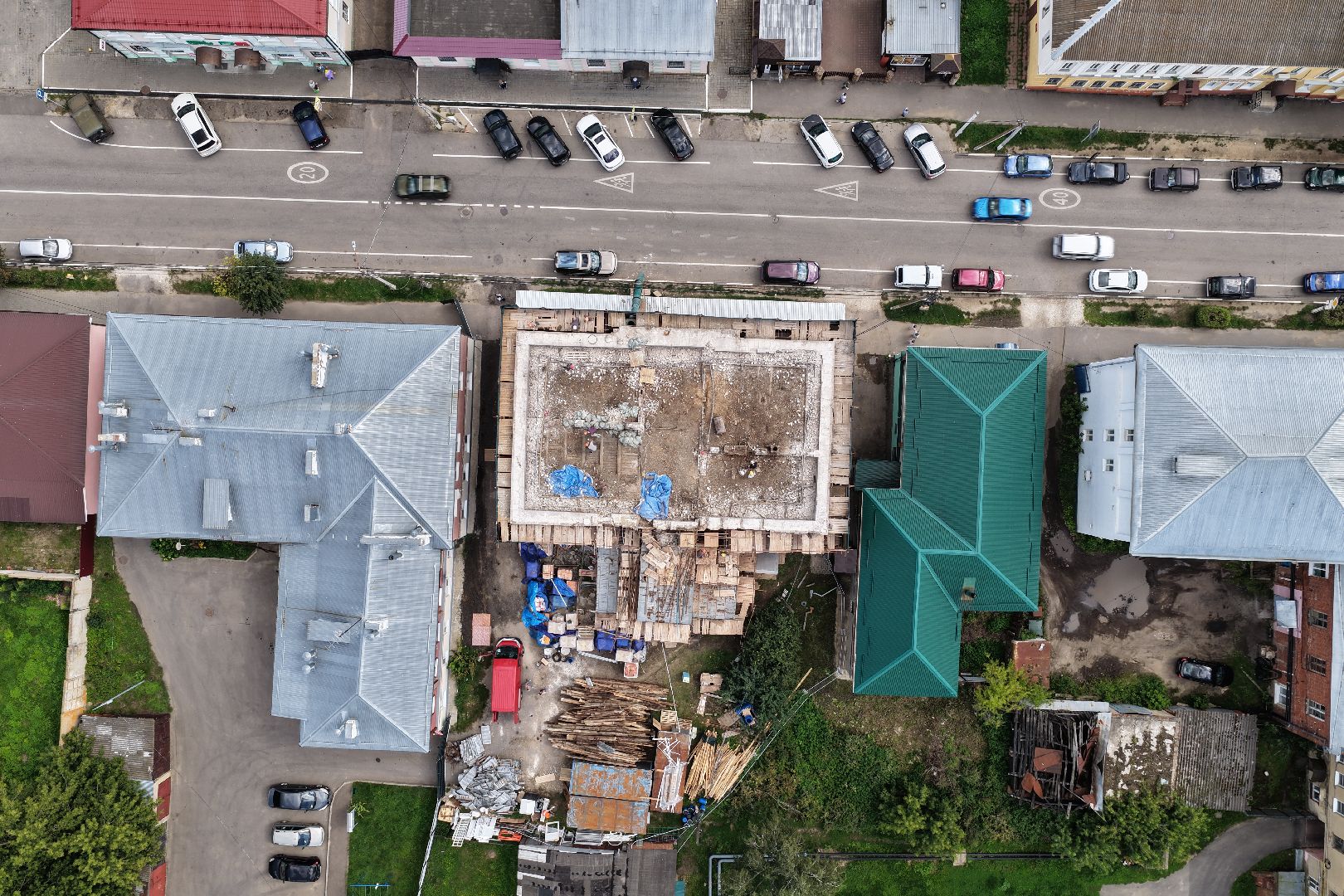 видео с коптера, ремонт музыкальной школы, музыкальная школа в зарайске,