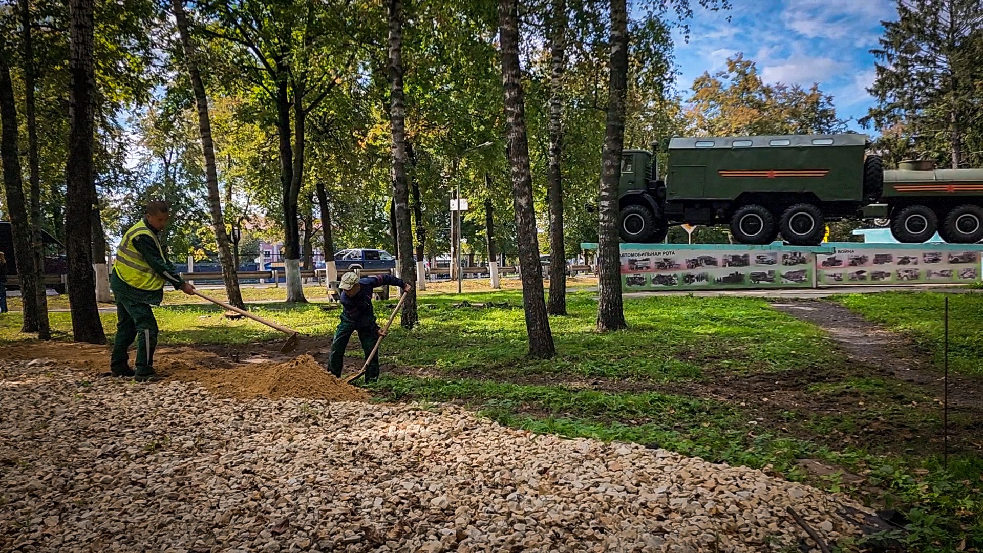 бронницы, строительство мемориального комплекса , военная техника в бронницах, новый мемориальный комплекс , ветераны афганистана,