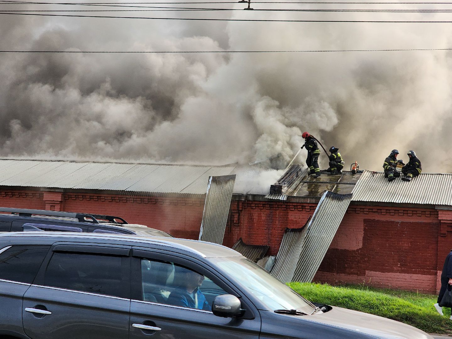 Подольск, Промзона зингер, Пожар,