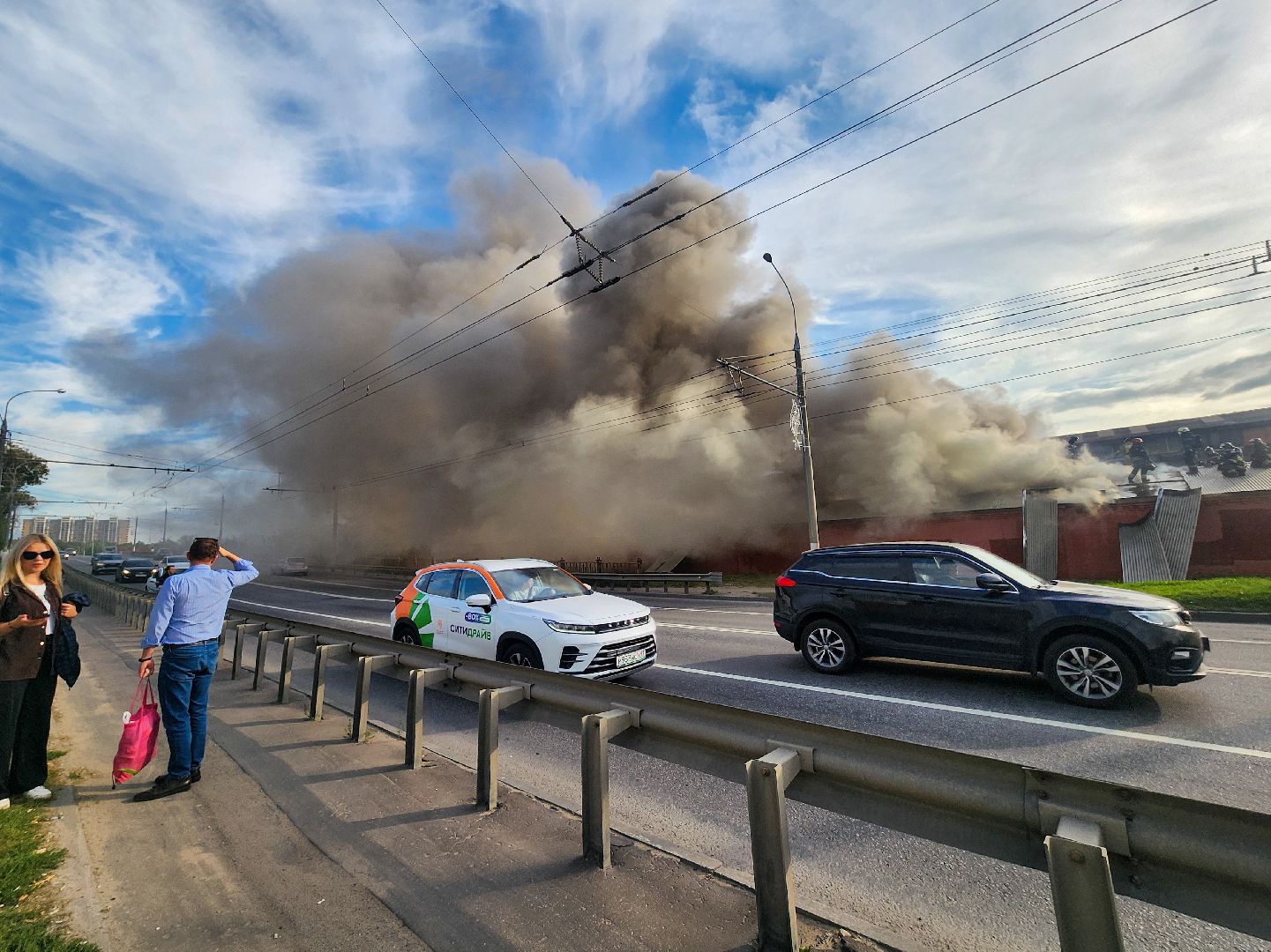Подольск, Промзона зингер, Пожар,