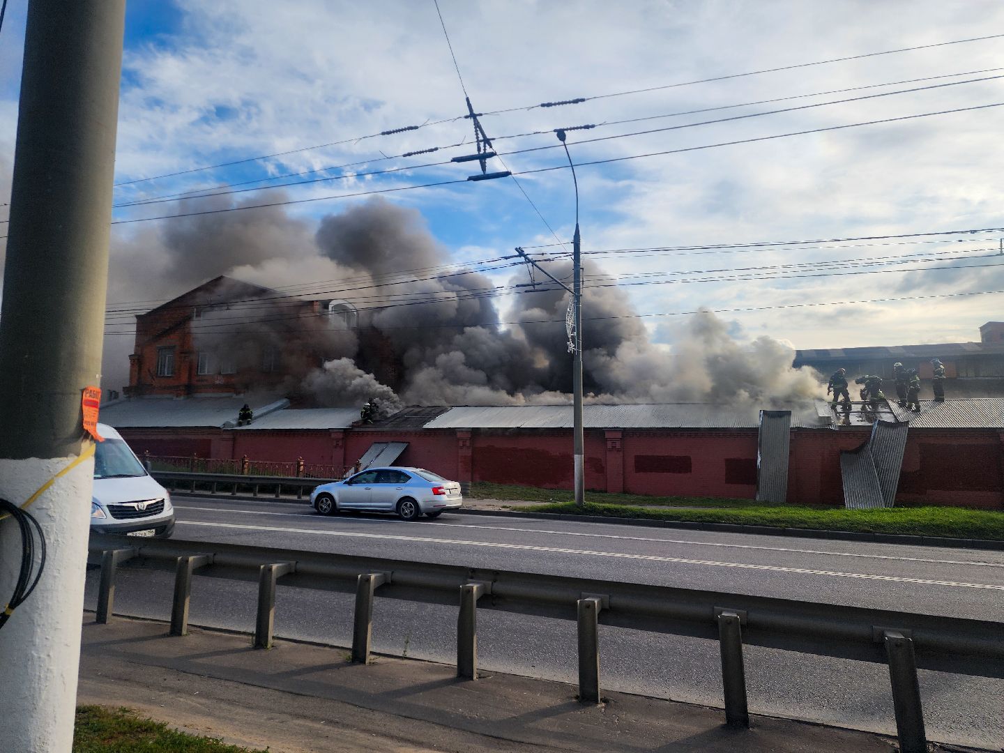 Подольск, Промзона зингер, Пожар,