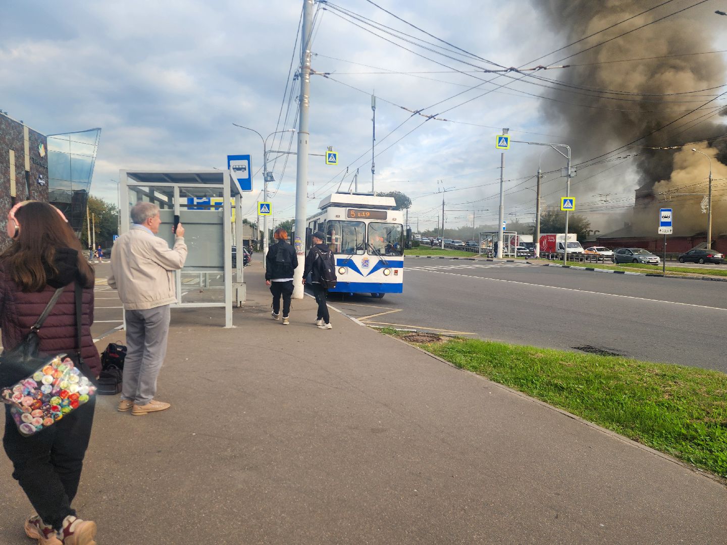 Подольск, Промзона зингер, Пожар,