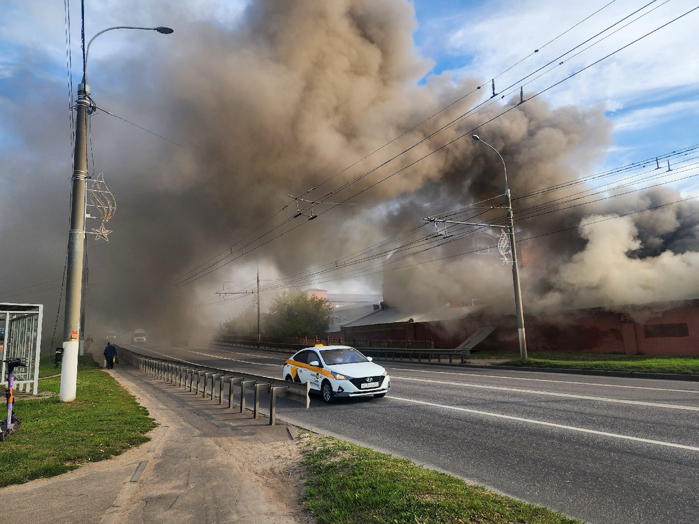 Подольск, Промзона зингер, Пожар,