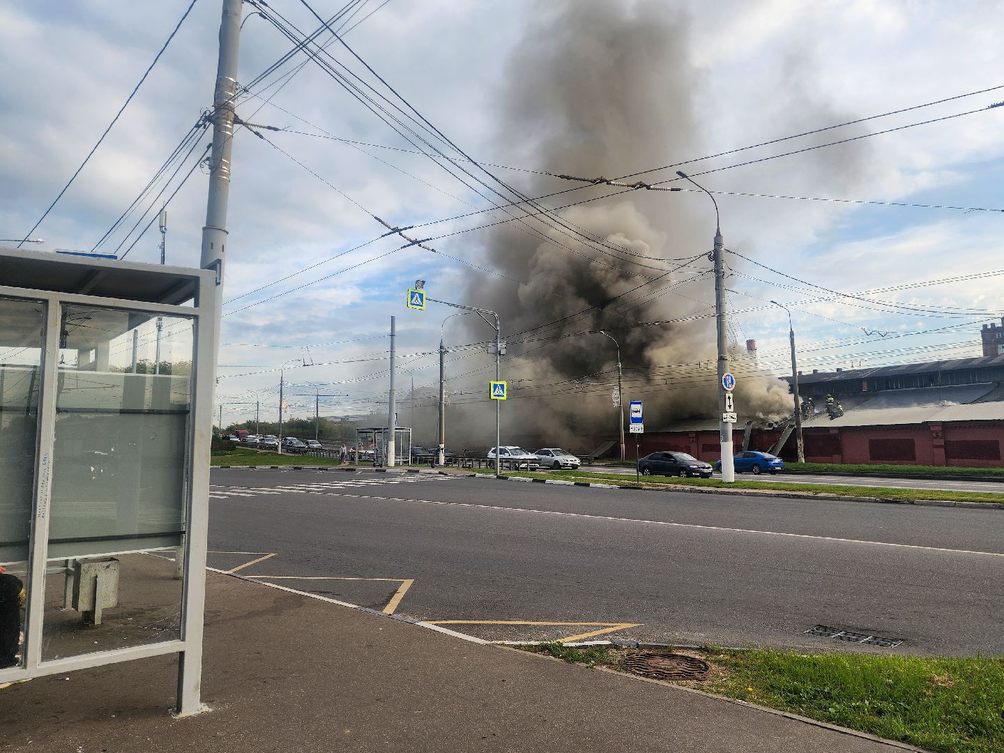 Подольск, Промзона зингер, Пожар,