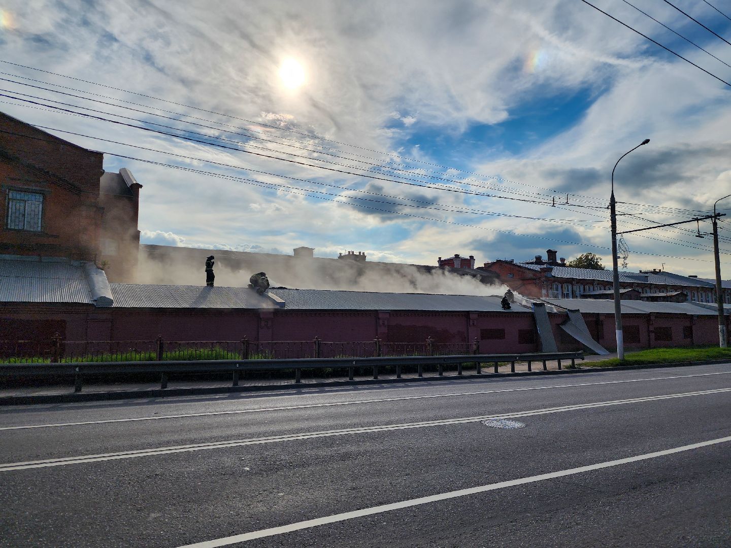 Подольск, Промзона зингер, Пожар,
