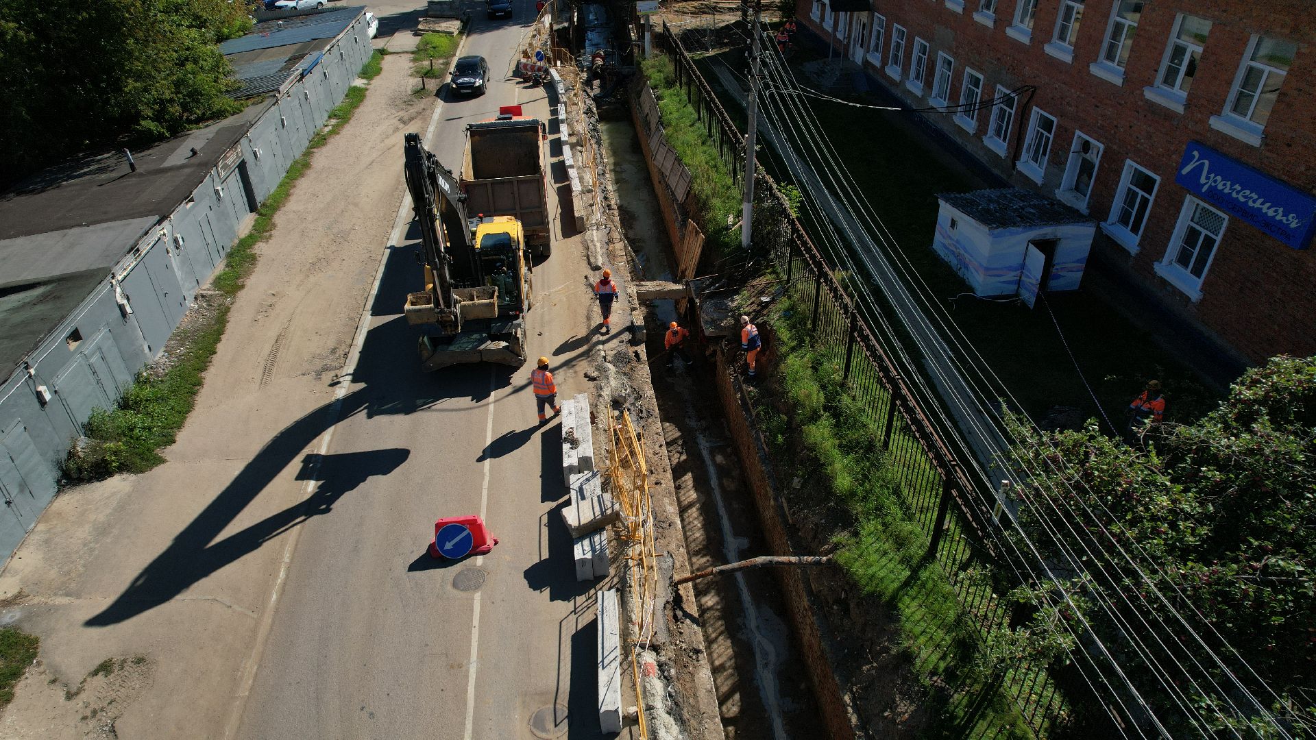 видео с коптера, ремонт теплосетей в ступине,