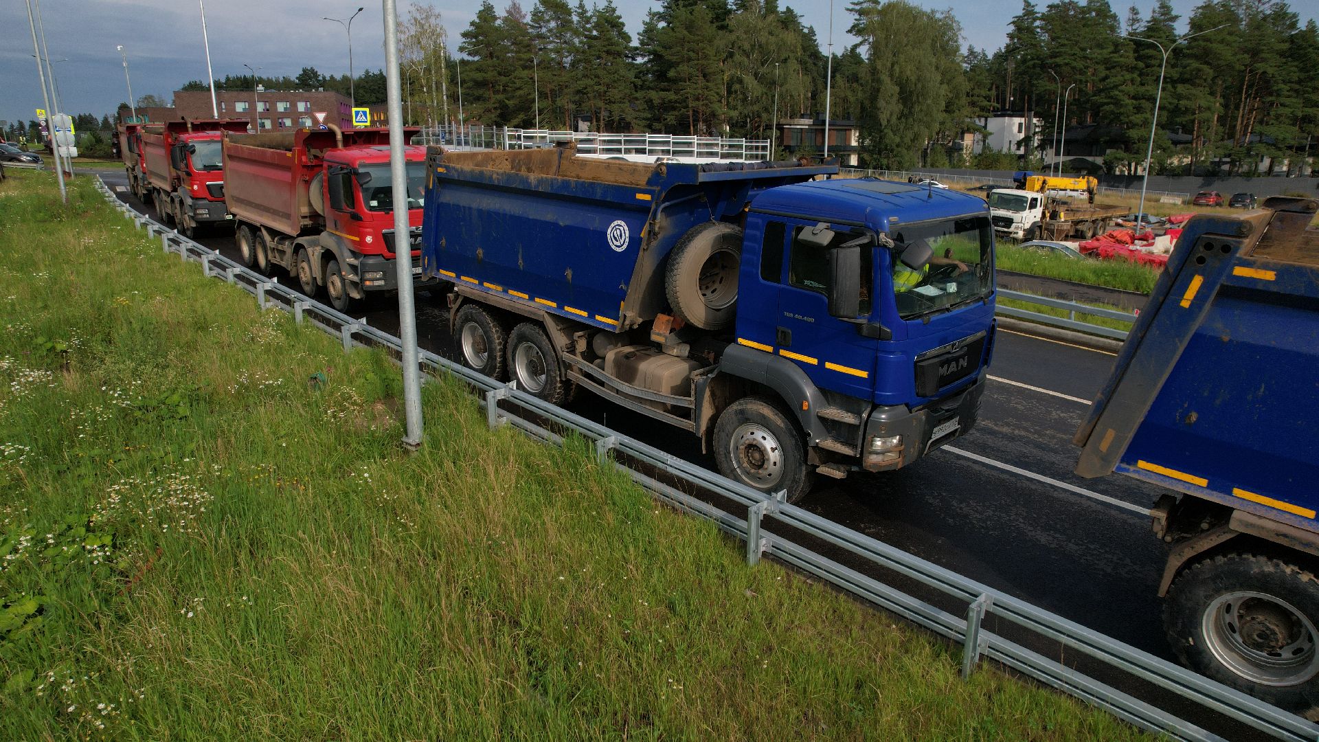 видео с коптера, дорога в павловской слободе, дороги подмосковья,