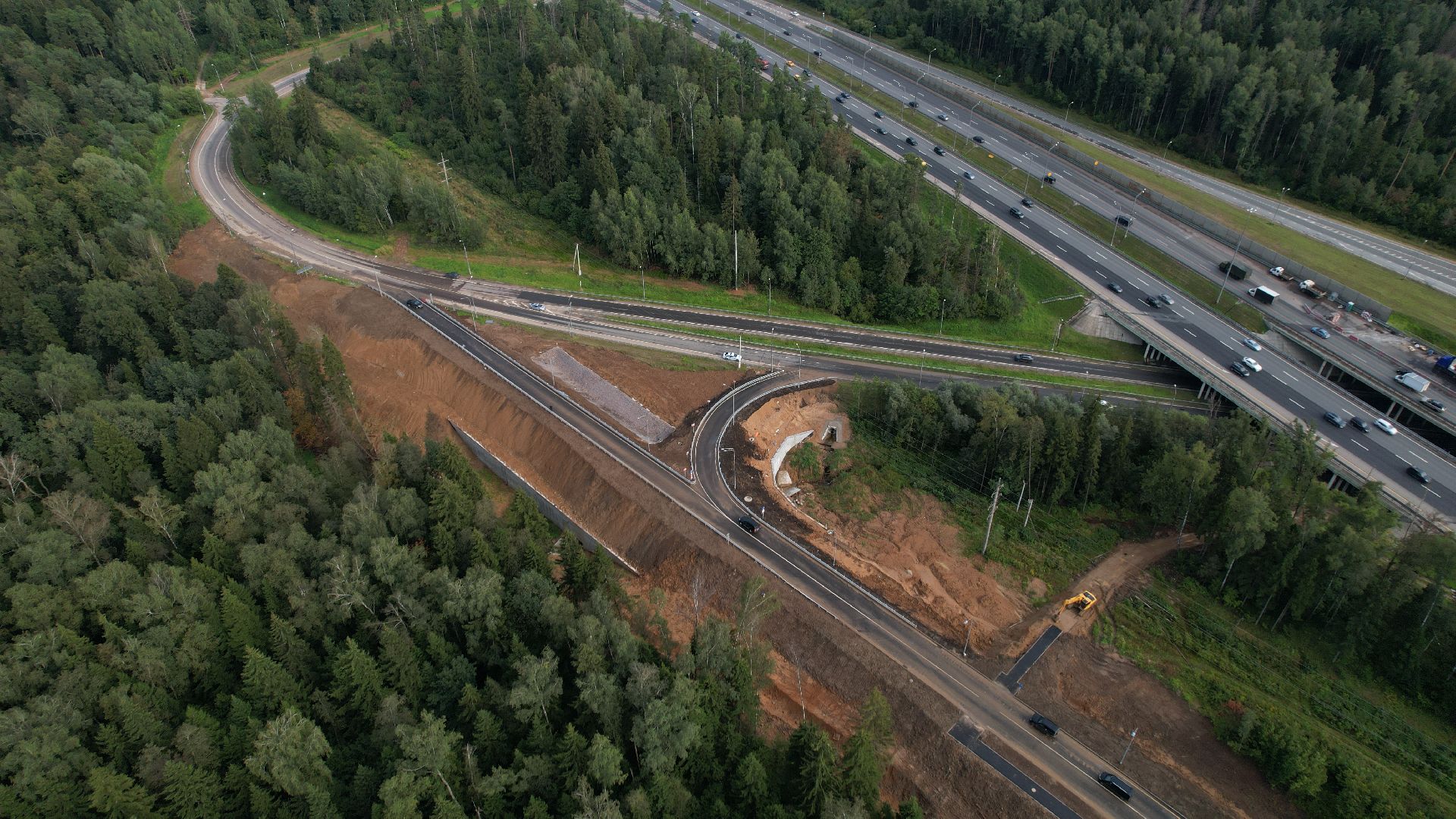 видео с коптера, дорога в павловской слободе, дороги подмосковья,