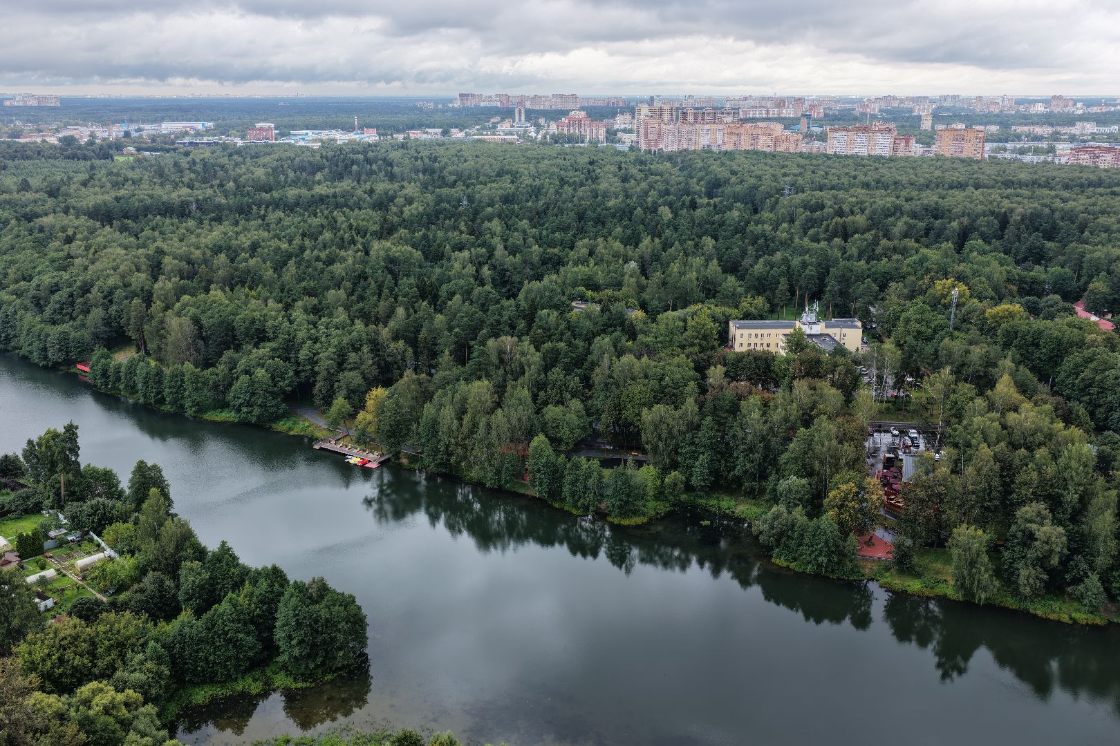 видео с коптера, вишняковский парк,
