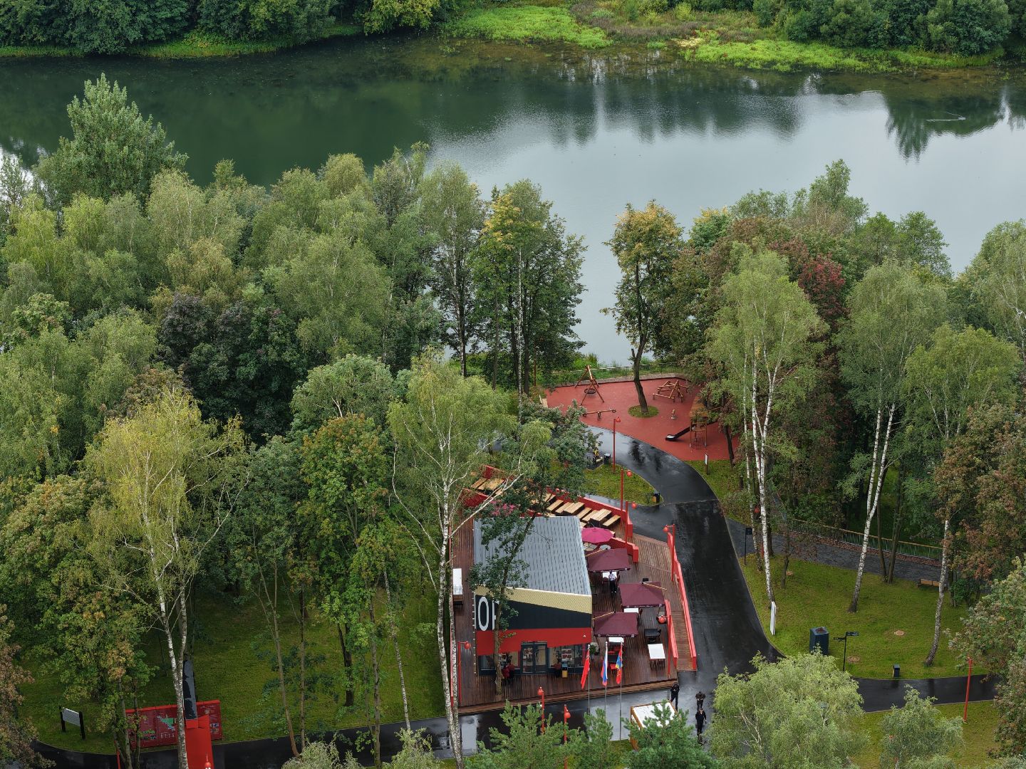 видео с коптера, вишняковский парк,