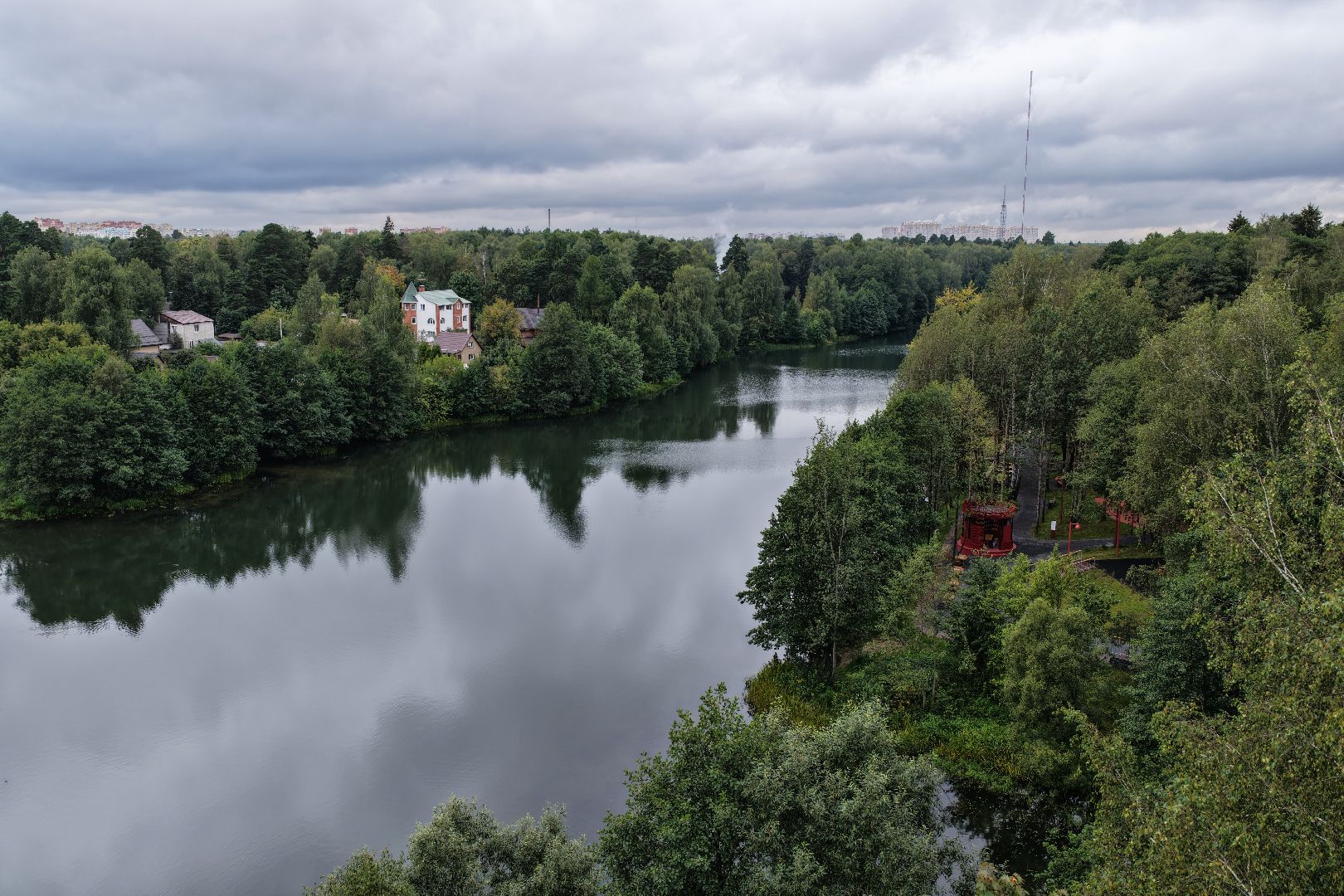 видео с коптера, вишняковский парк,