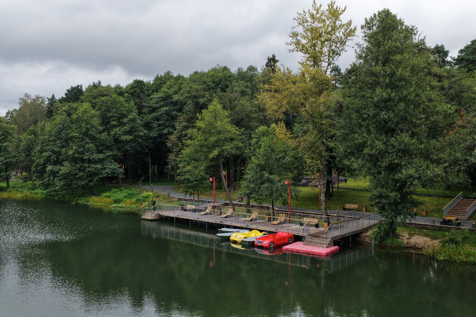 видео с коптера, вишняковский парк,