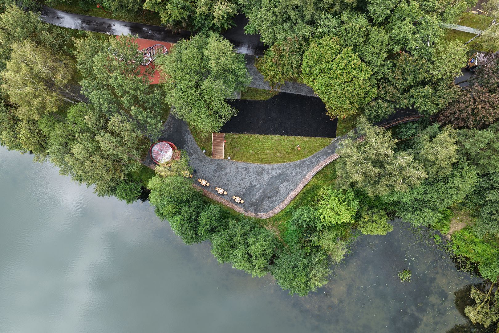 видео с коптера, вишняковский парк,